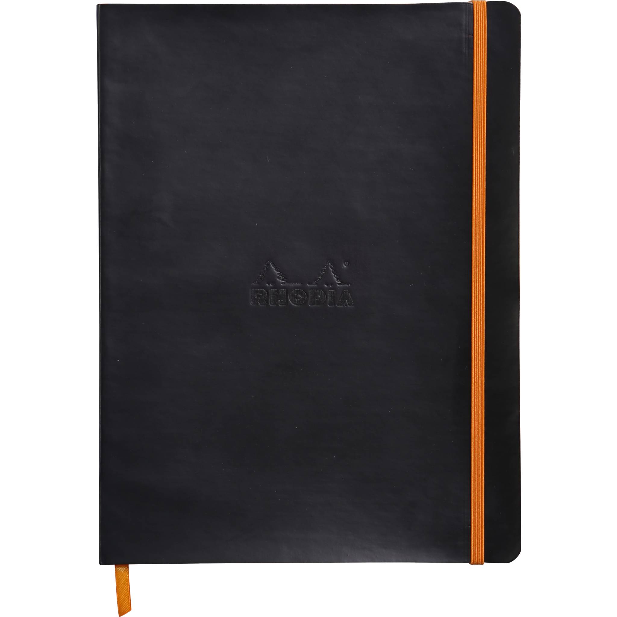 Rhodia Notizbuch 19x25cm, 80 Bl dot/kariert, Papier 90g, Schwarz 117552C