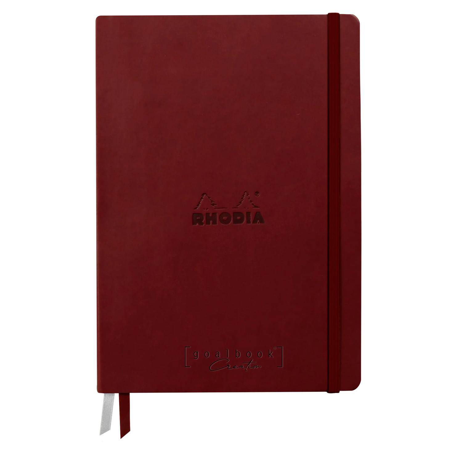 Rhodia Goalbook Creation A5 Umschlag, 50 Bl weiß blanko 200g, Weinrot 194152C