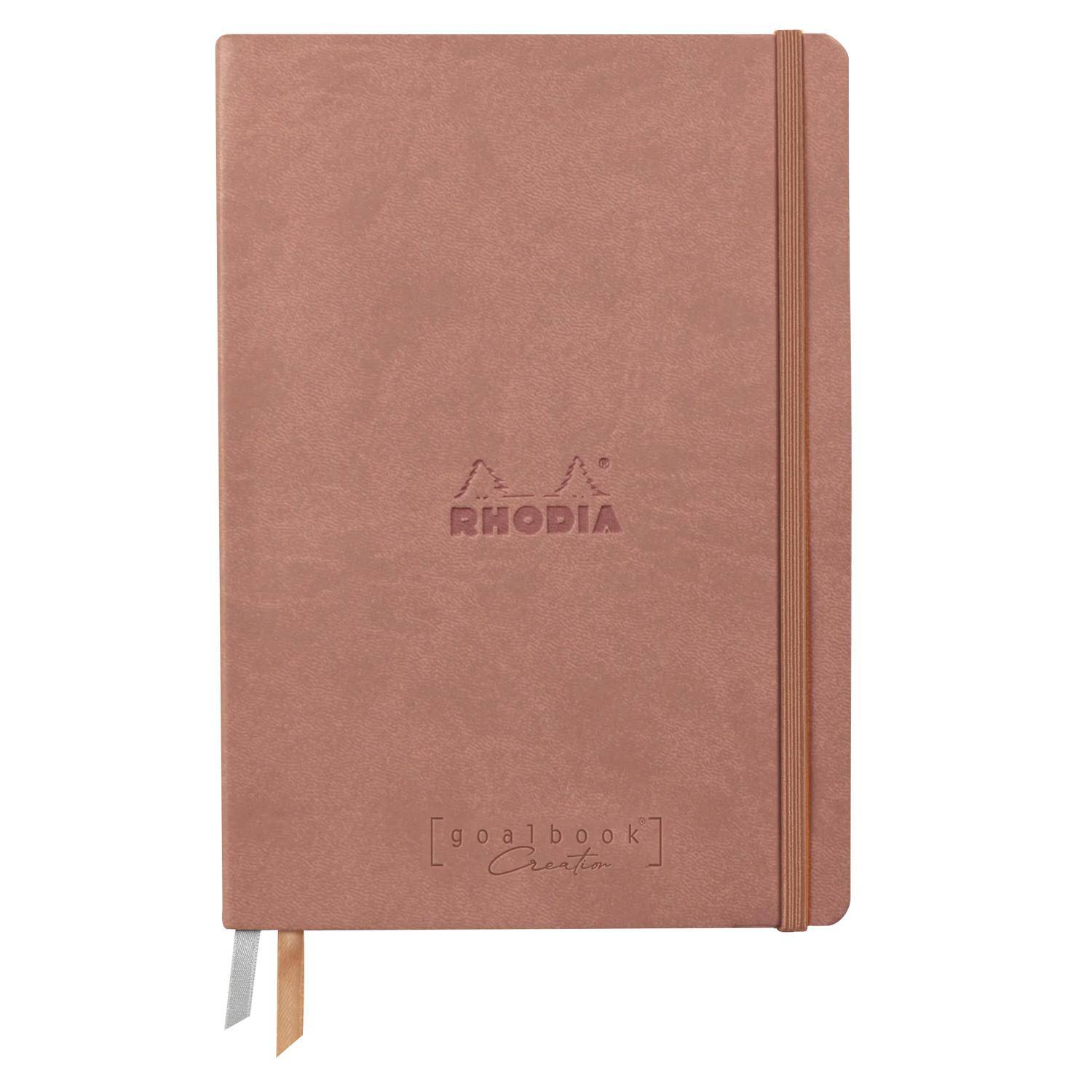 Rhodia Goalbook Creation A5 Umschlag, 50 Bl weiß blanko 200g, Rosenholz 194154C