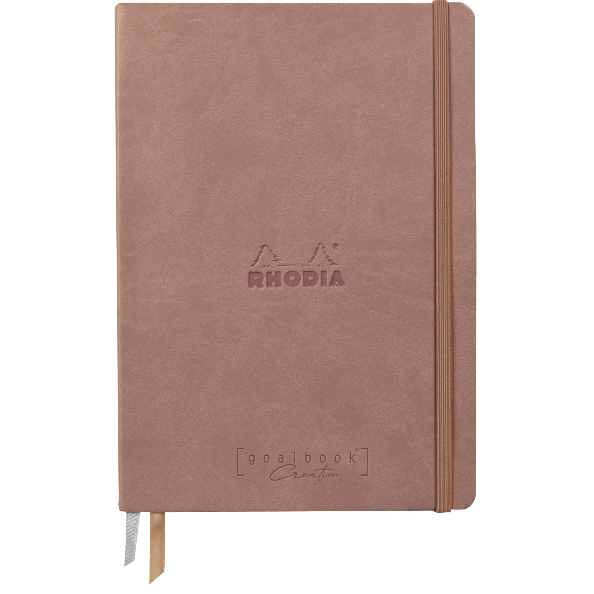 Rhodia Goalbook Creation A5 Umschlag, 50 Bl weiß blanko 200g, Rosenholz 194154C