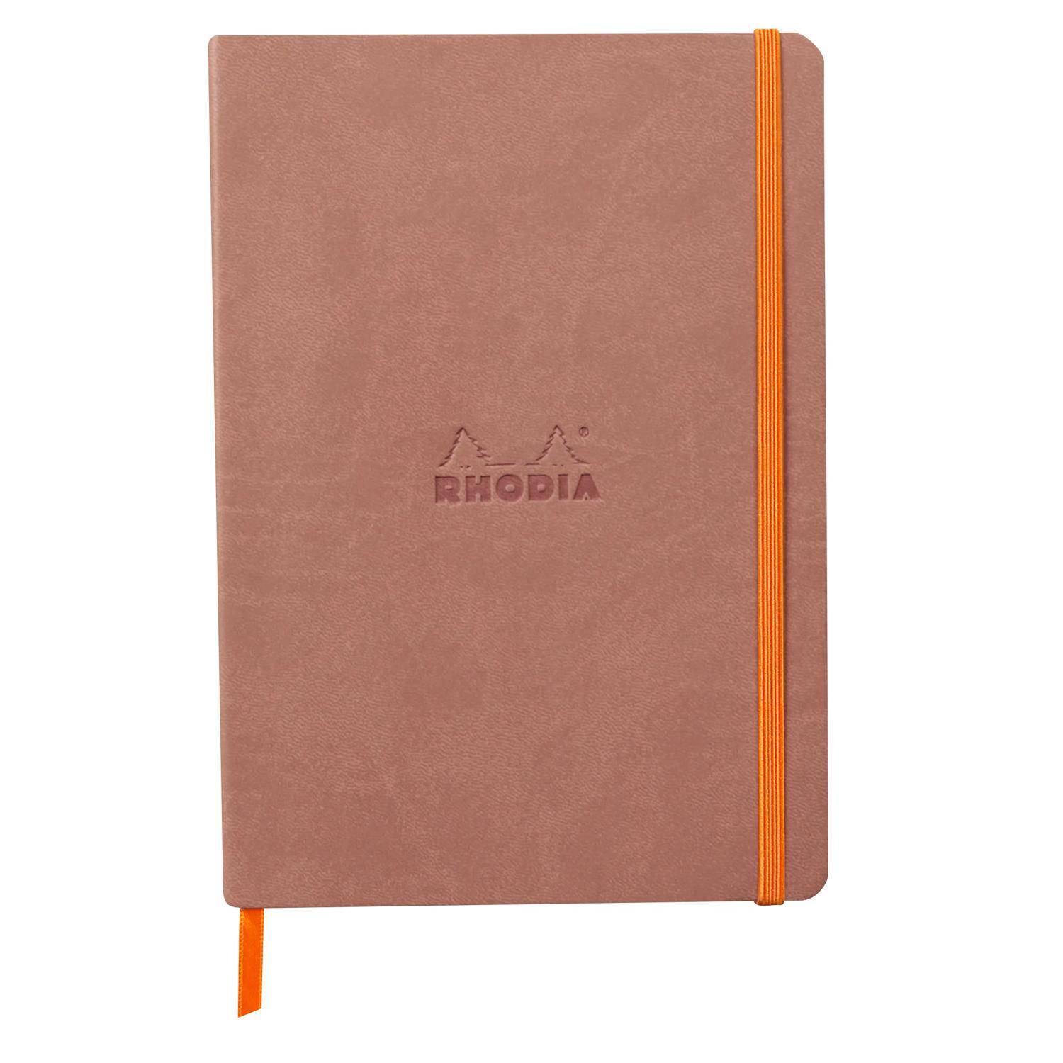 Rhodia Notizbuch A5 Softcover, 80 Bl elfenbein 90g, liniert, Rosenholz 117372C