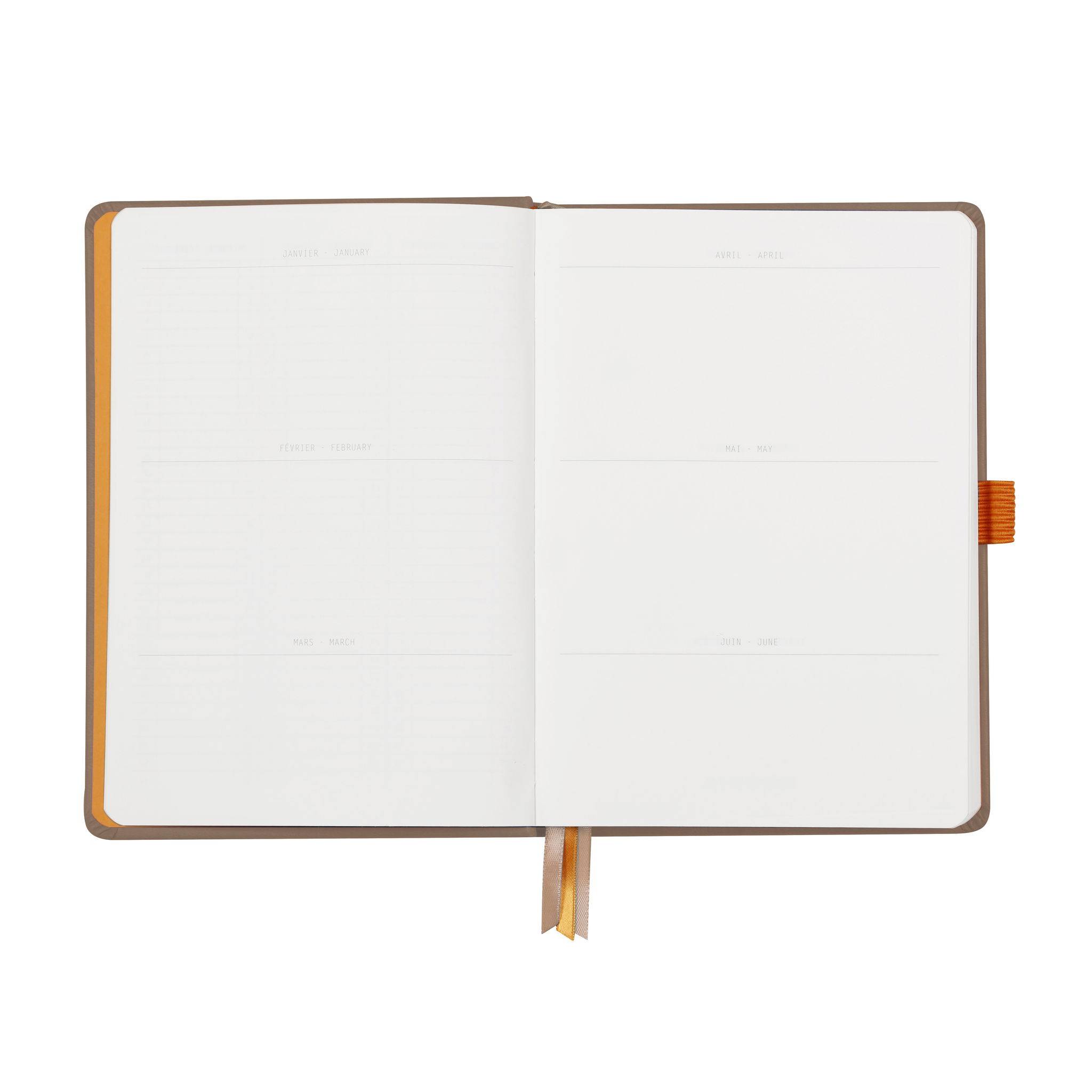 Rhodia Goalbook A5 festem Einband, 120 Bl 90g, Dot/punktkariert Taupe 118573C