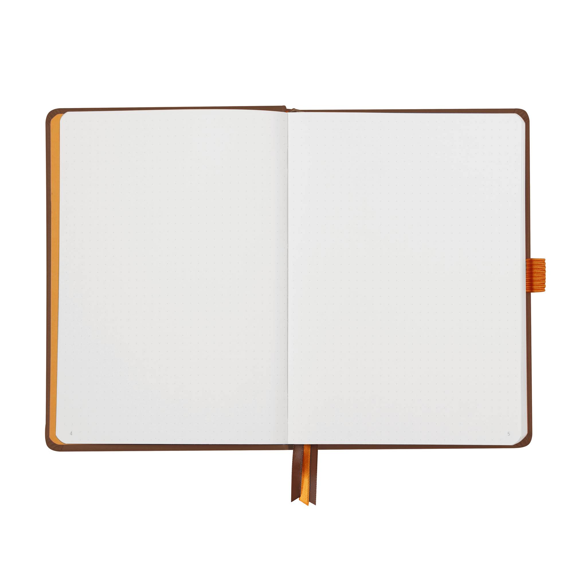 Rhodia Goalbook A5 120 Bl weiß 90g, Dot/punktkariert Schokoladenbraun 118572C