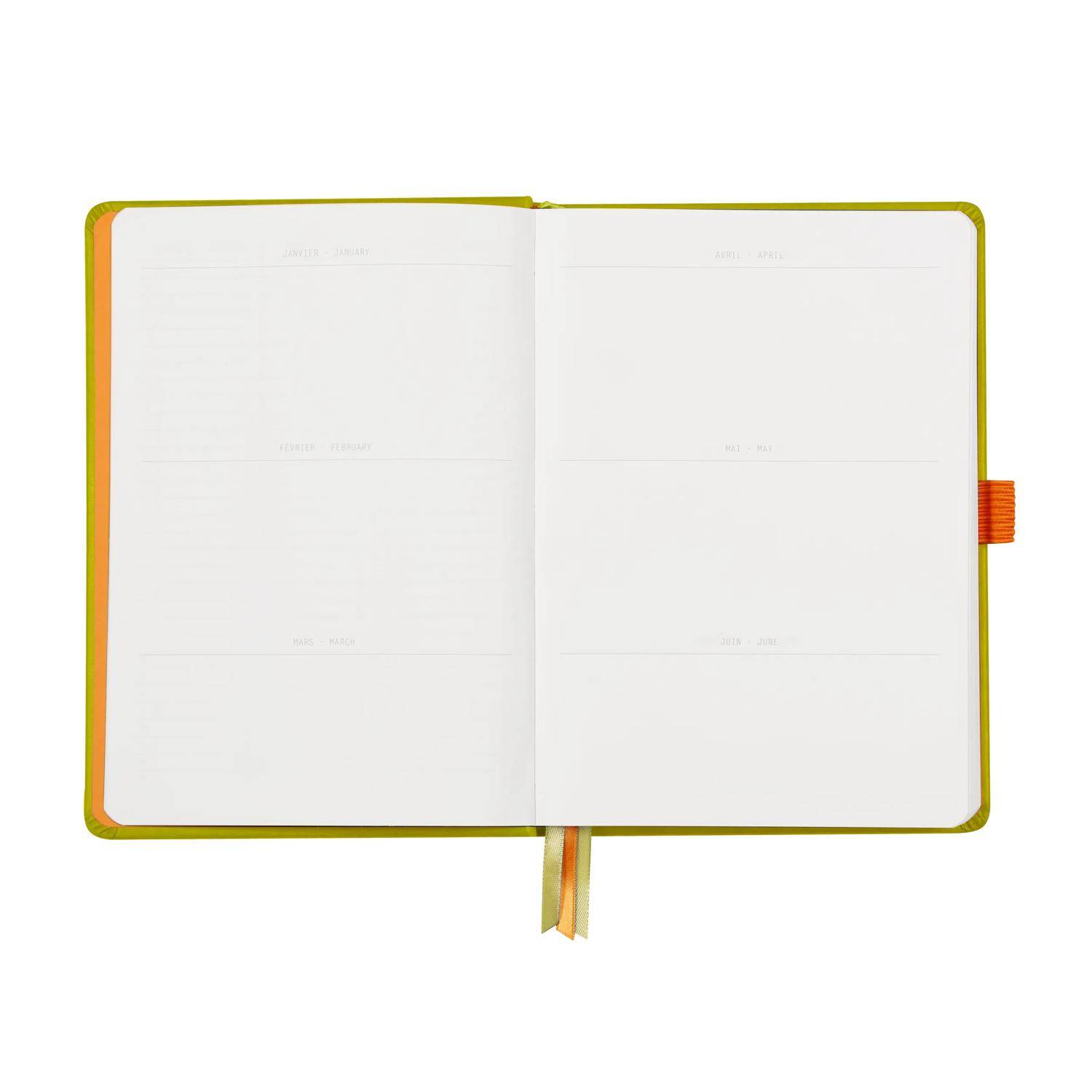 Rhodia Goalbook A5 120 Bl weiß 90g, Dot/punktkariert Anisgrün 118575C