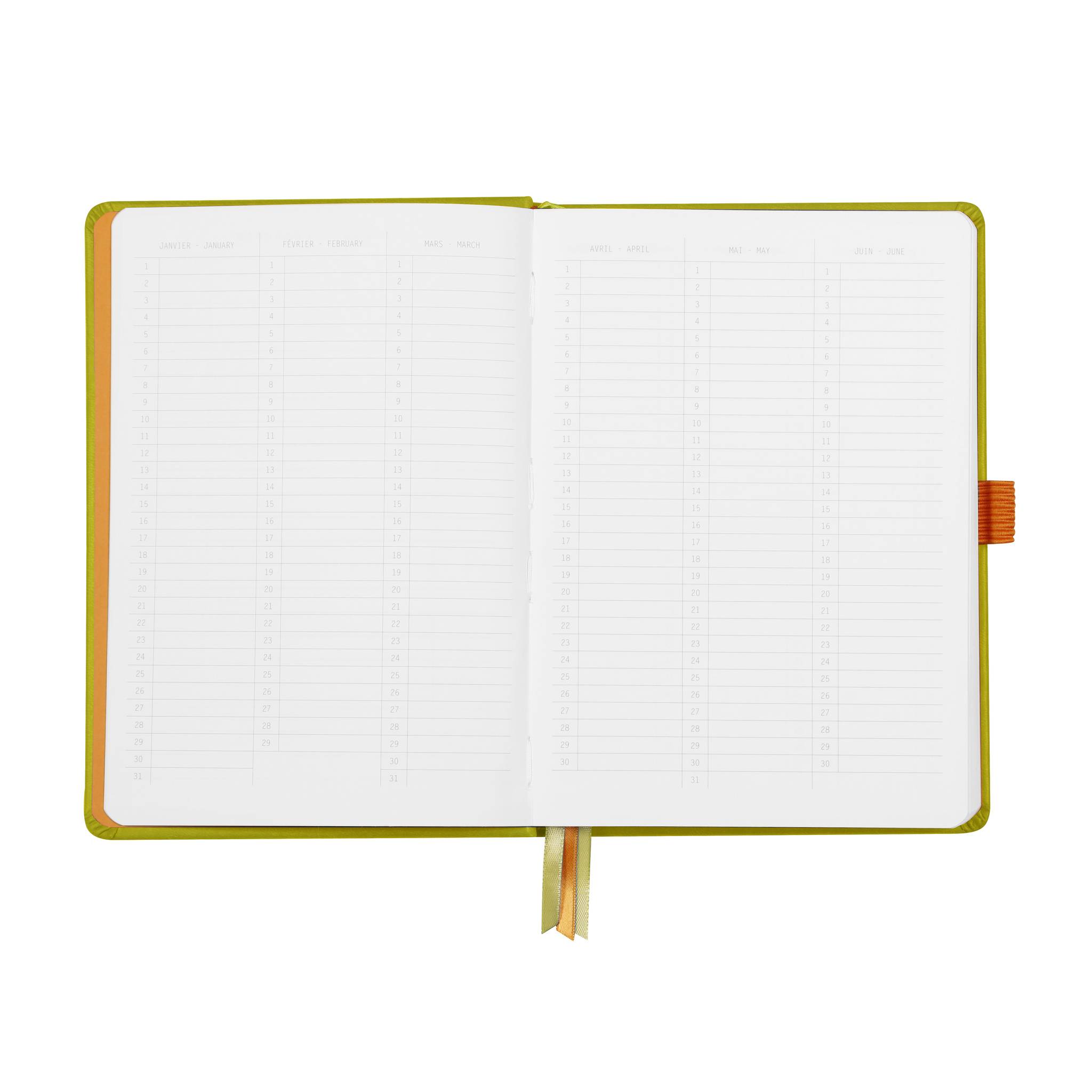 Rhodia Goalbook A5 120 Bl weiß 90g, Dot/punktkariert Anisgrün 118575C