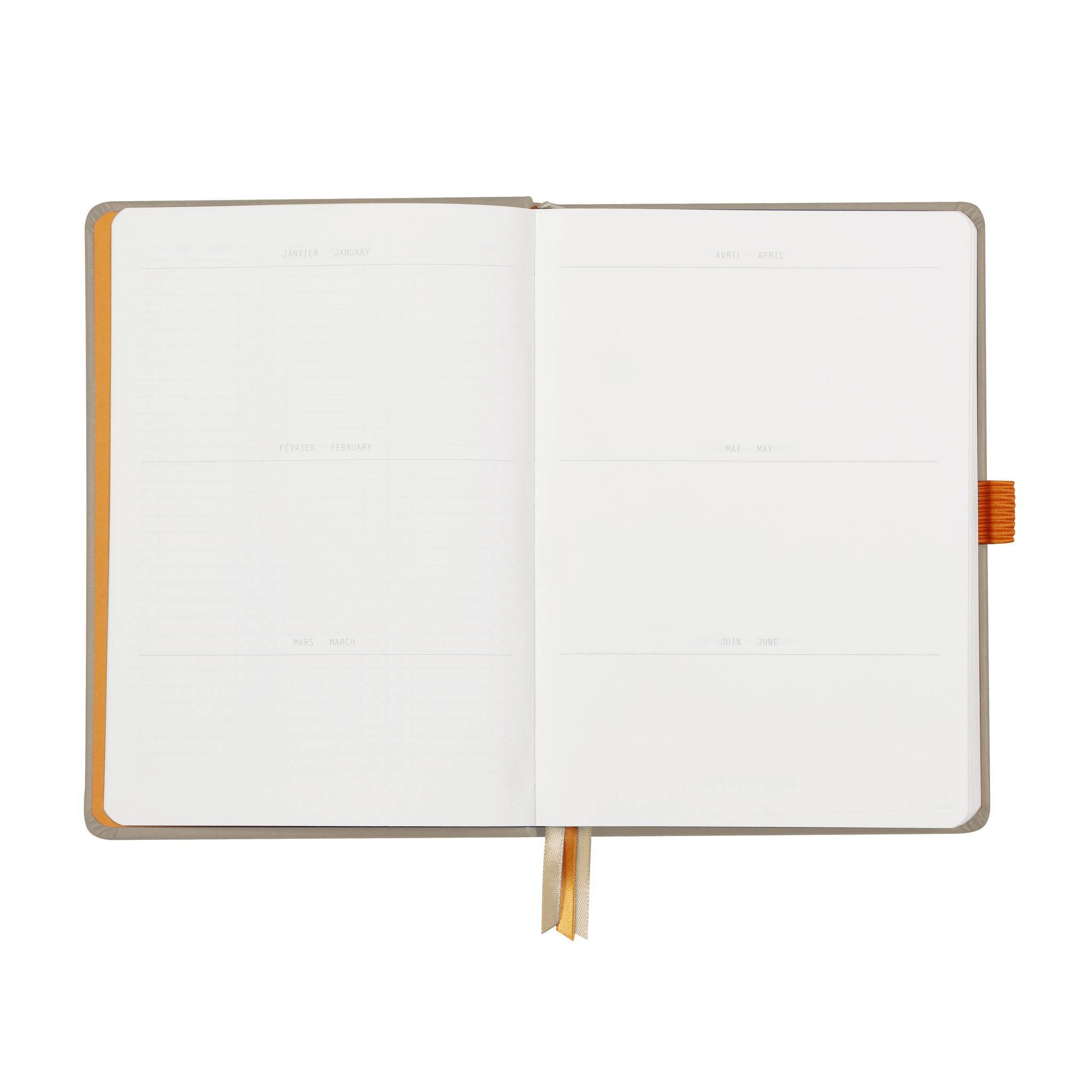 Rhodia Goalbook A5 festem Einband, 120 Bl 90g, Dot/punktkariert Beige 118574C