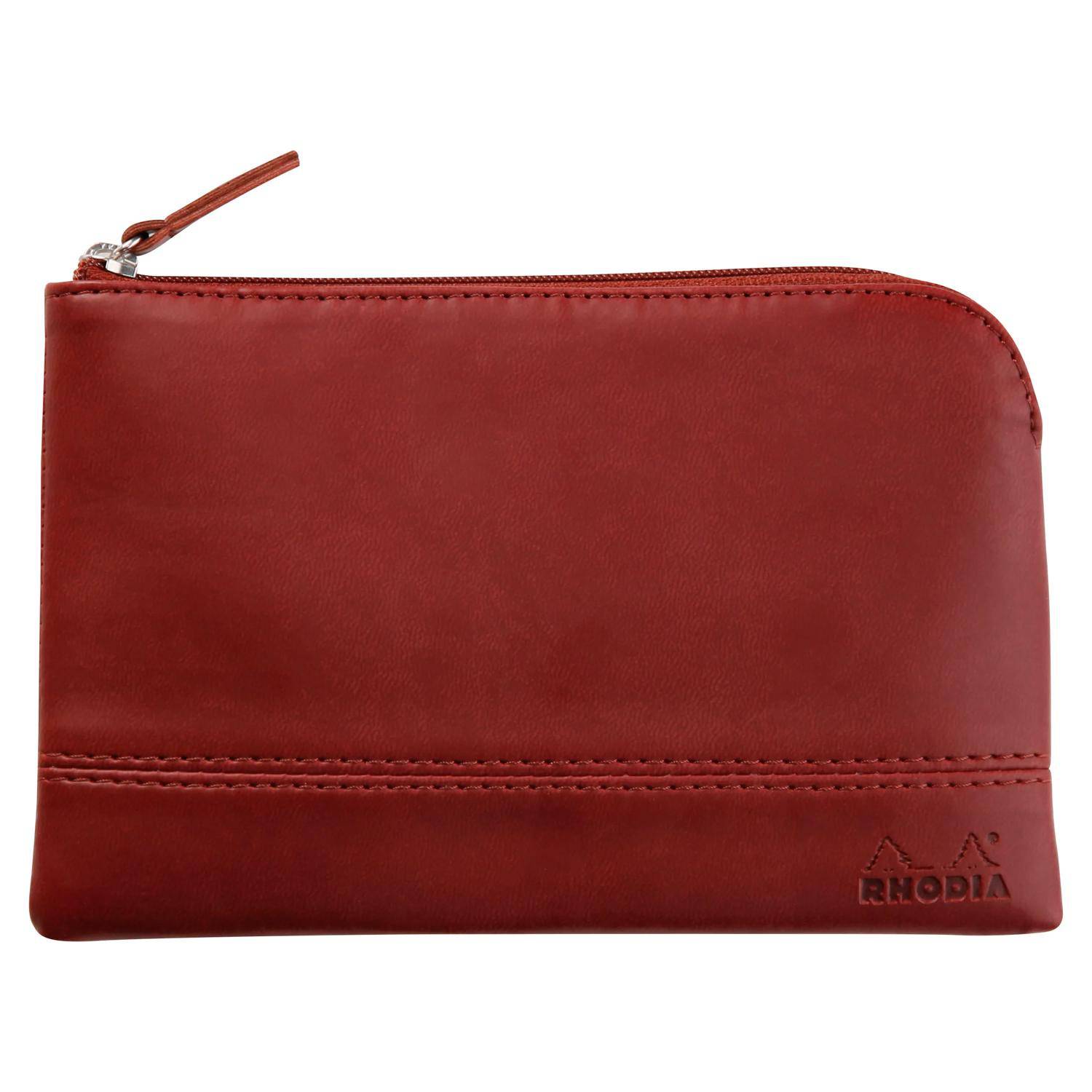 Rhodia Rhodiarama Etui aus Kunstleder Reißverschluss, 11x17 cm Weinrot 116527C