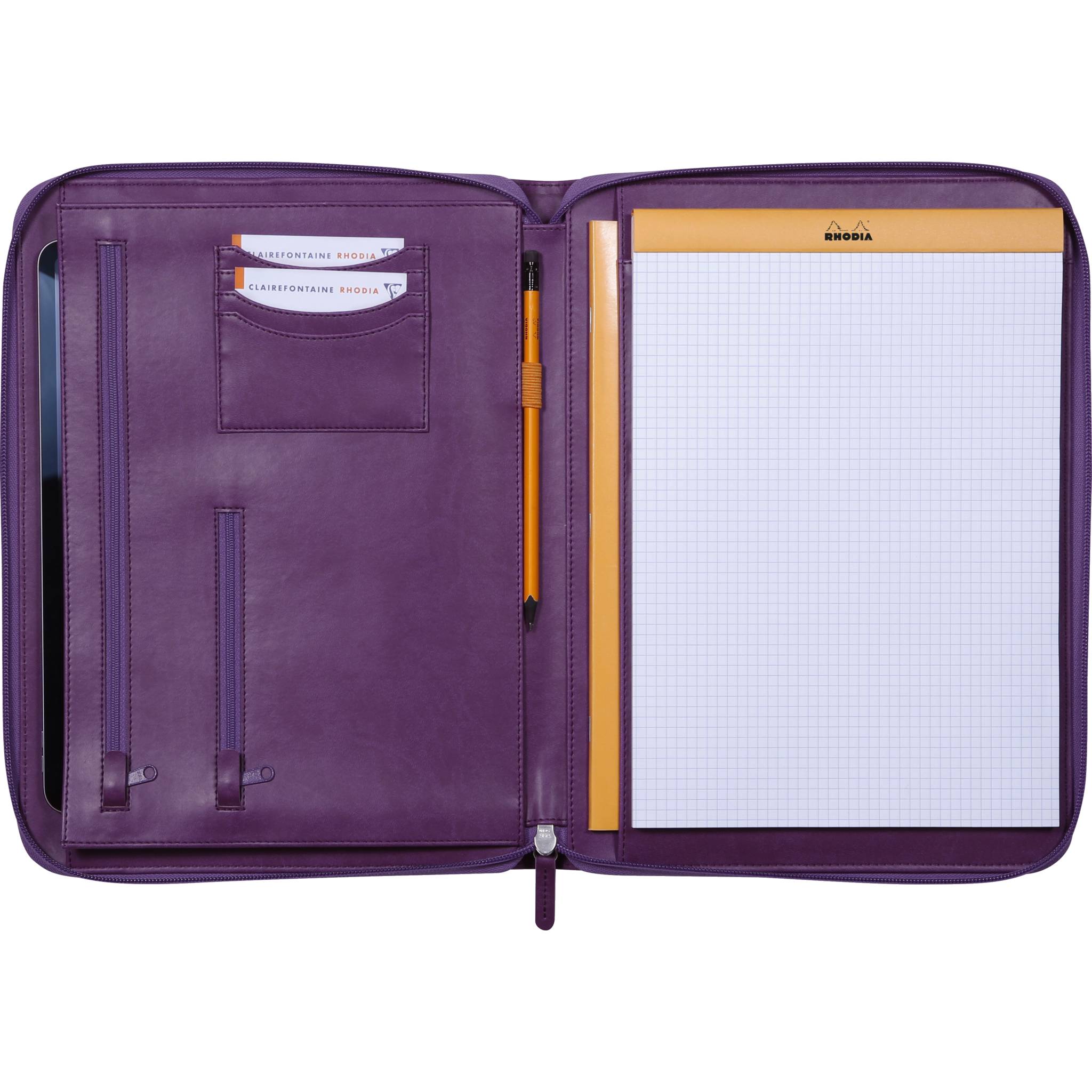 Rhodia Konferenzmappe, großes Modell 25,5x34 cm, für Block A4 Violett 168121C