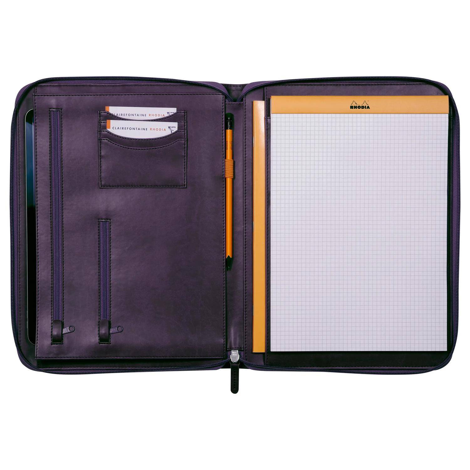 Rhodia Konferenzmappe, großes Modell 25,5x34 cm, für Block A4 Violett 168121C