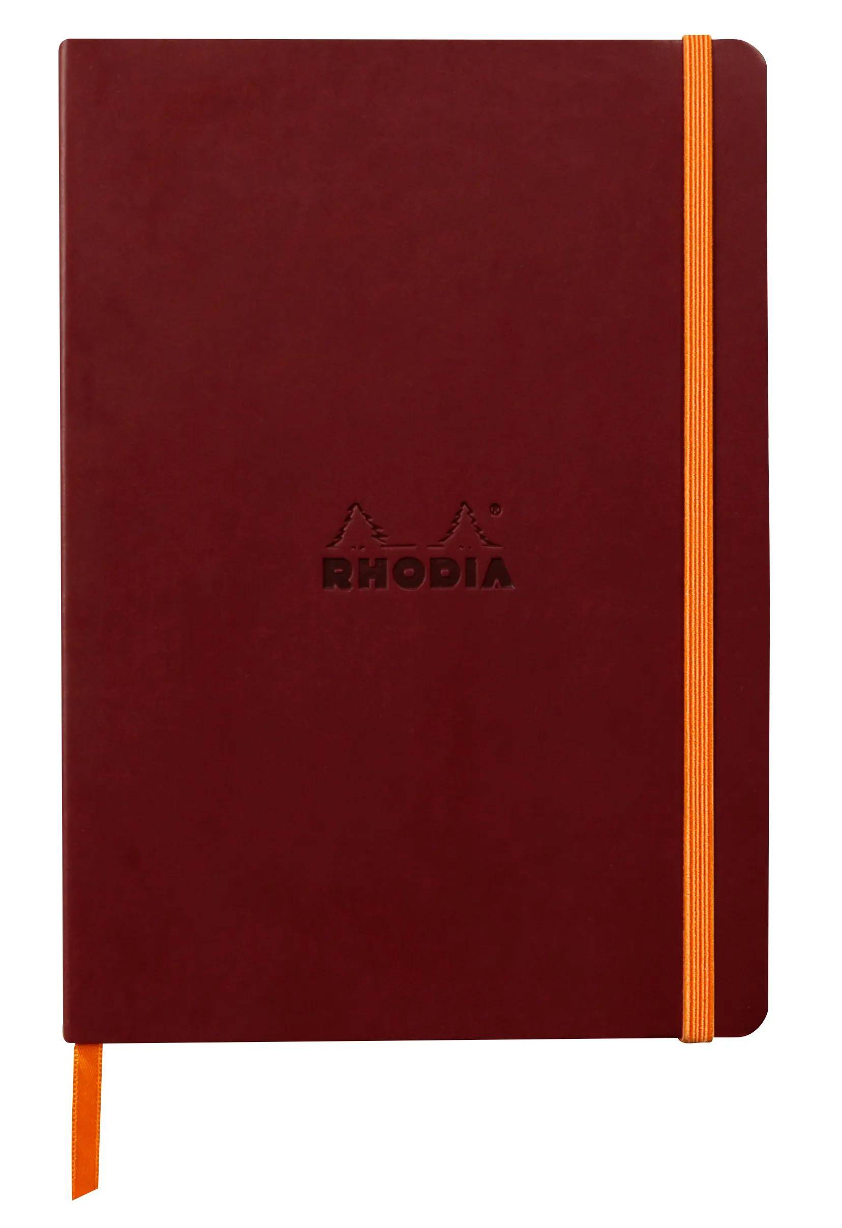 Rhodia Notizbuch A5 Softcover, 80 Bl elfenbein 90g, liniert, Weinrot 117370C