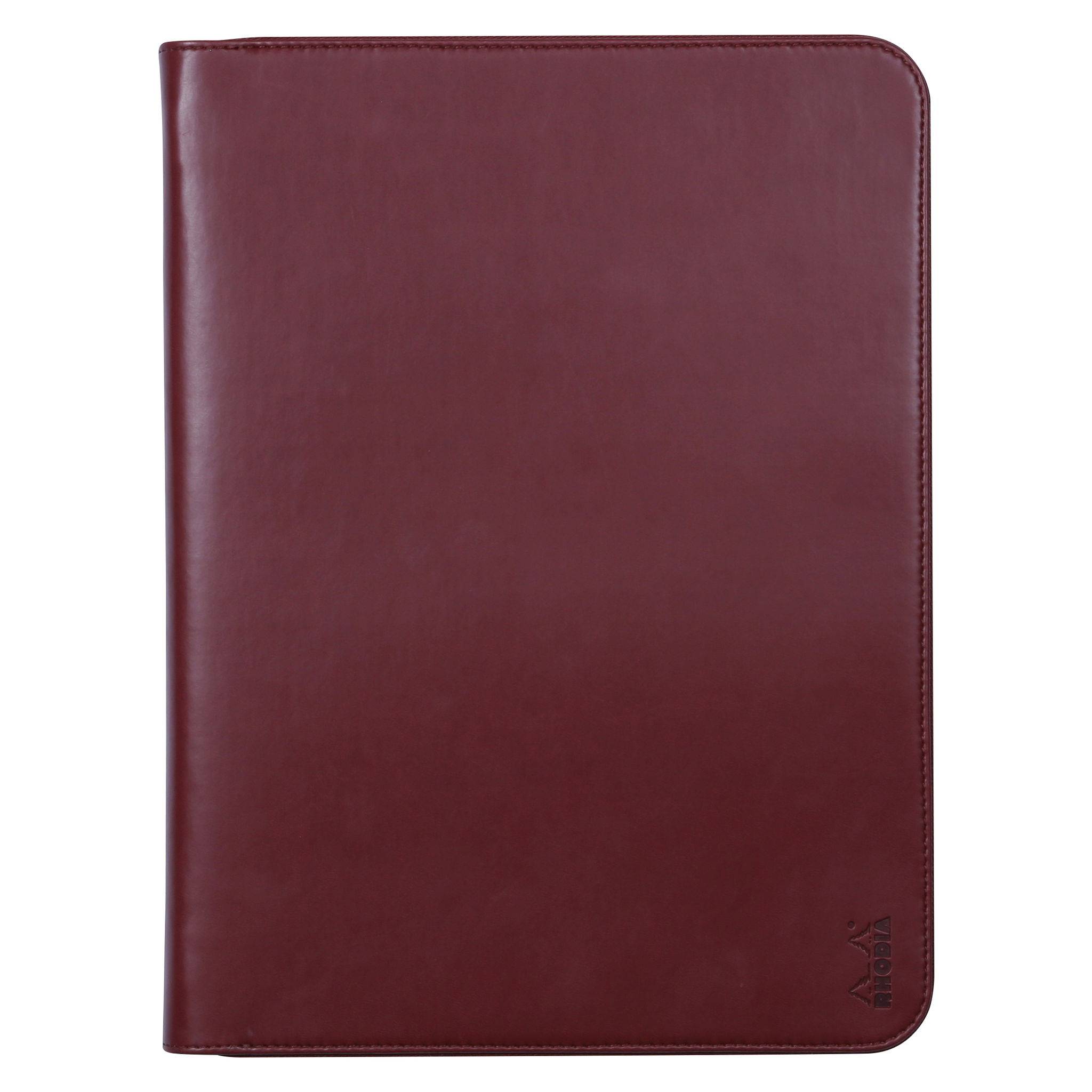 Rhodia Konferenzmappe, großes Modell 25,5x34 cm, für Block A4 Weinrot 168123C