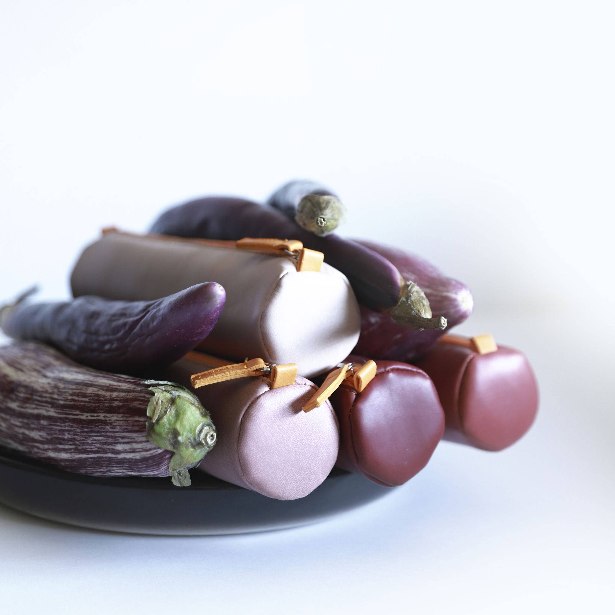 Rhodia Rhodiarama rundes Schlampermäppchen 21,5xØ5cm Kunstleder Weinrot 319000C