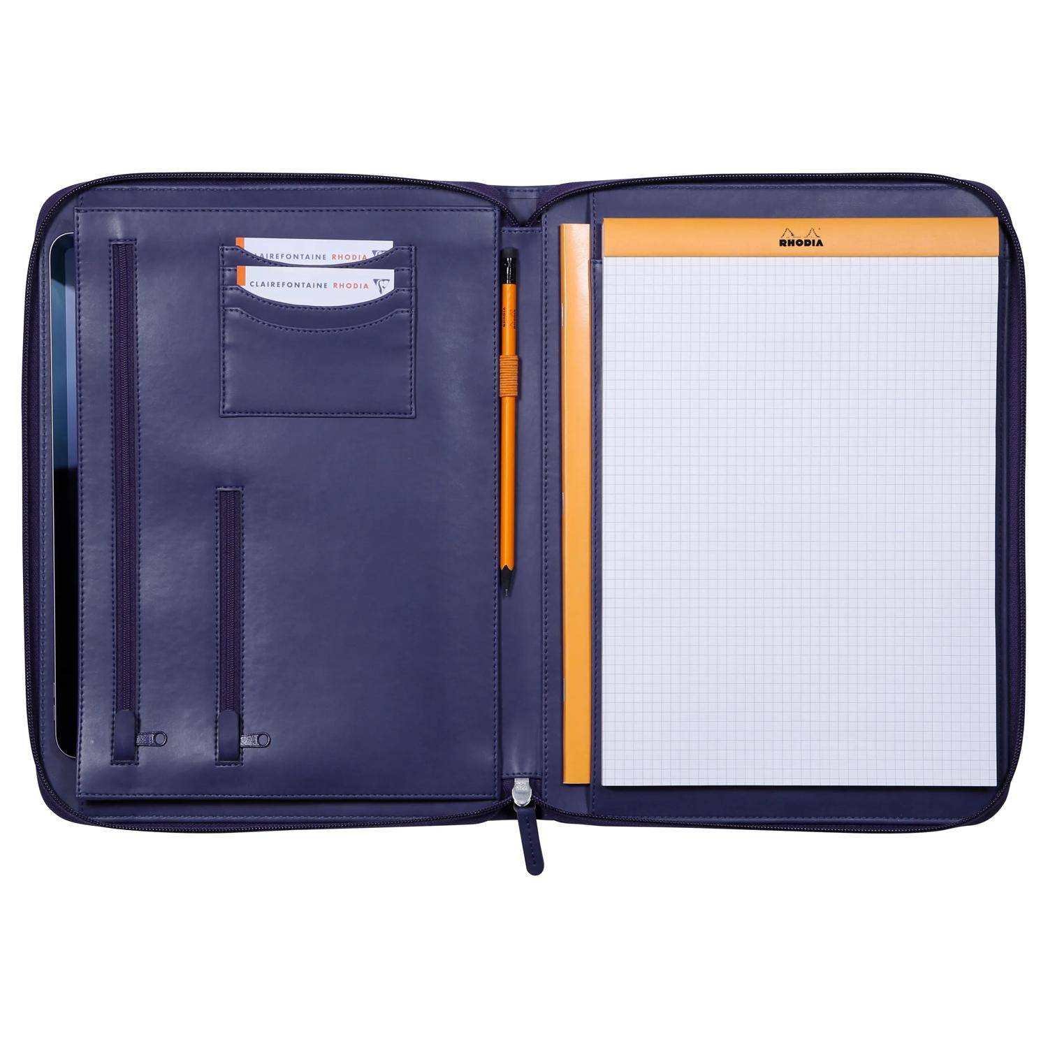 Rhodia Konferenzmappe 25,5x34cm für Block A4 - Mitternachtsblau 168120C