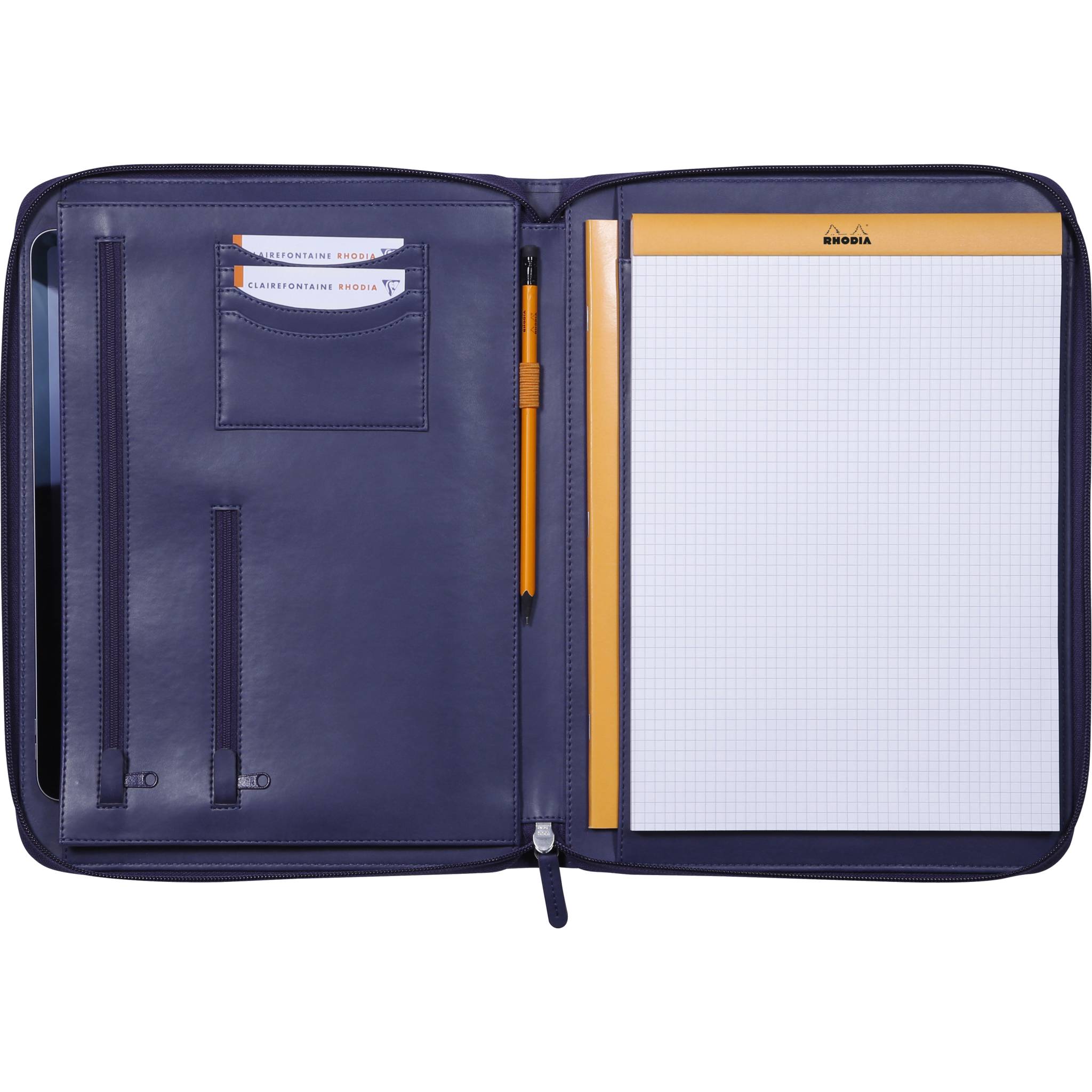 Rhodia Konferenzmappe 25,5x34cm für Block A4 - Mitternachtsblau 168120C