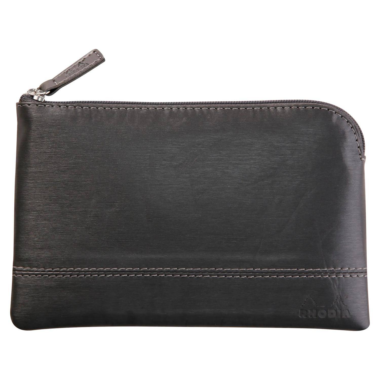 Rhodia Rhodiarama Etui aus Kunstleder mit Reißverschluss, 11x17 cm Titan 116520C