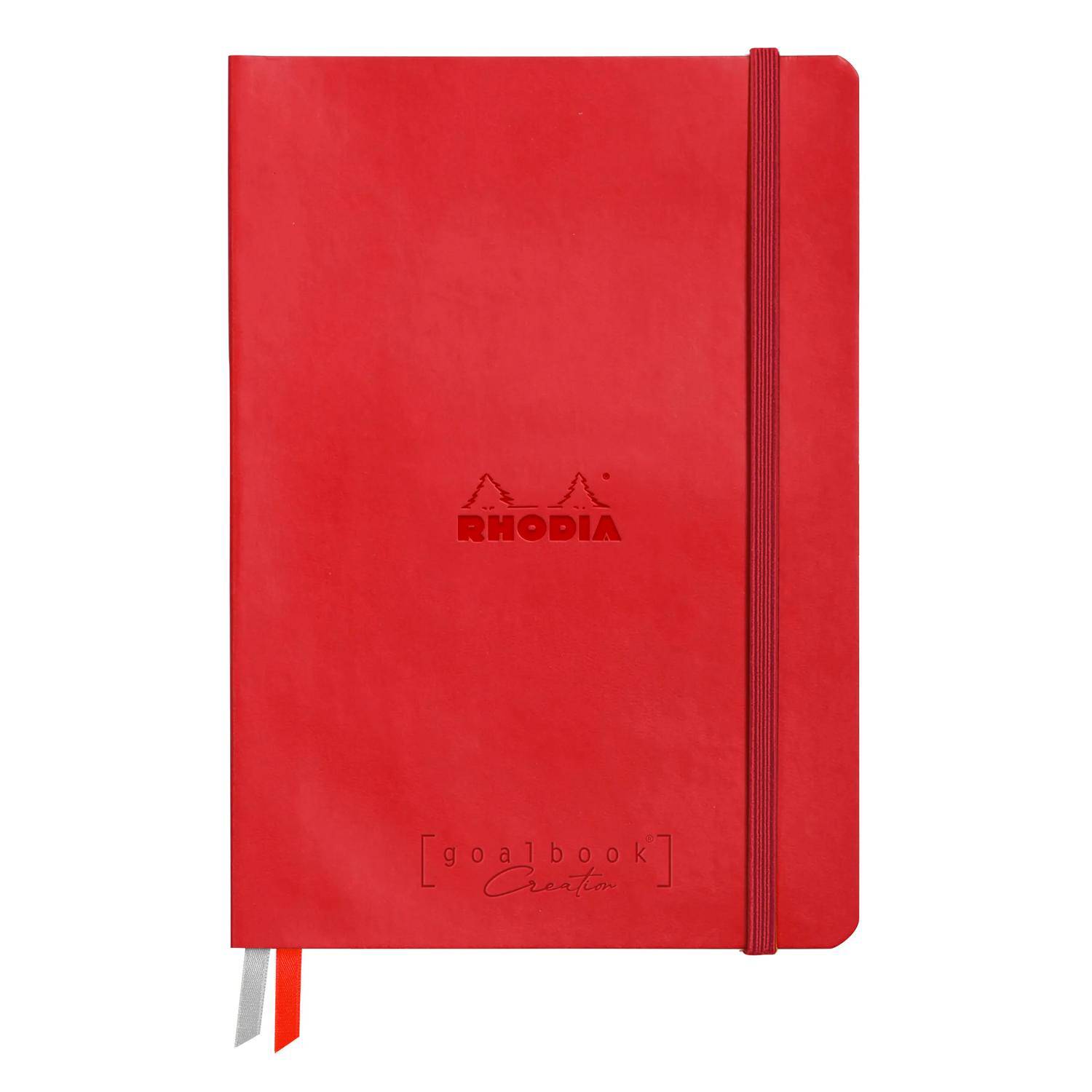 Rhodia Goalbook Creation A5 Umschlag, 50 Bl weiß blanko 200g, Mohnrot 194160C