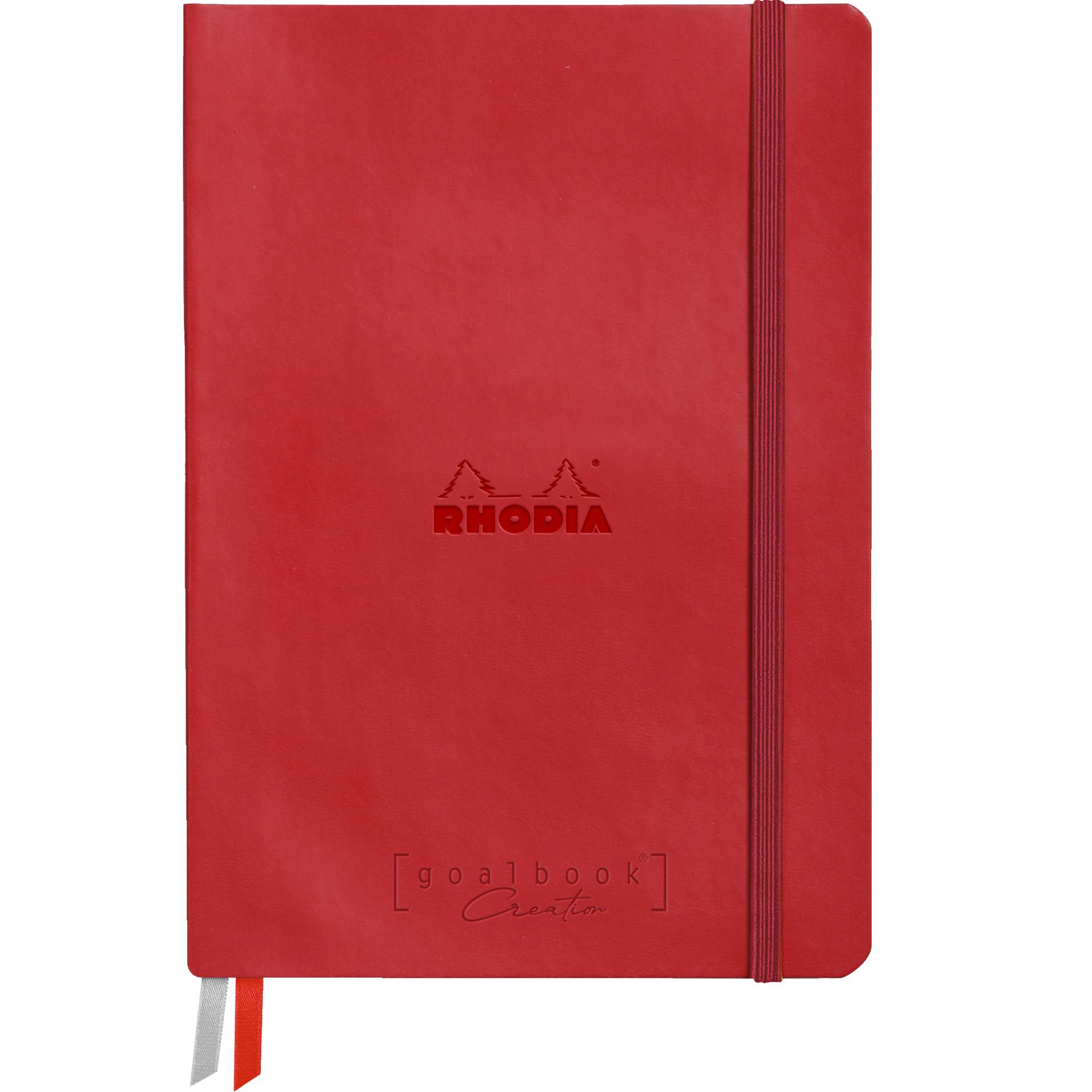 Rhodia Goalbook Creation A5 Umschlag, 50 Bl weiß blanko 200g, Mohnrot 194160C