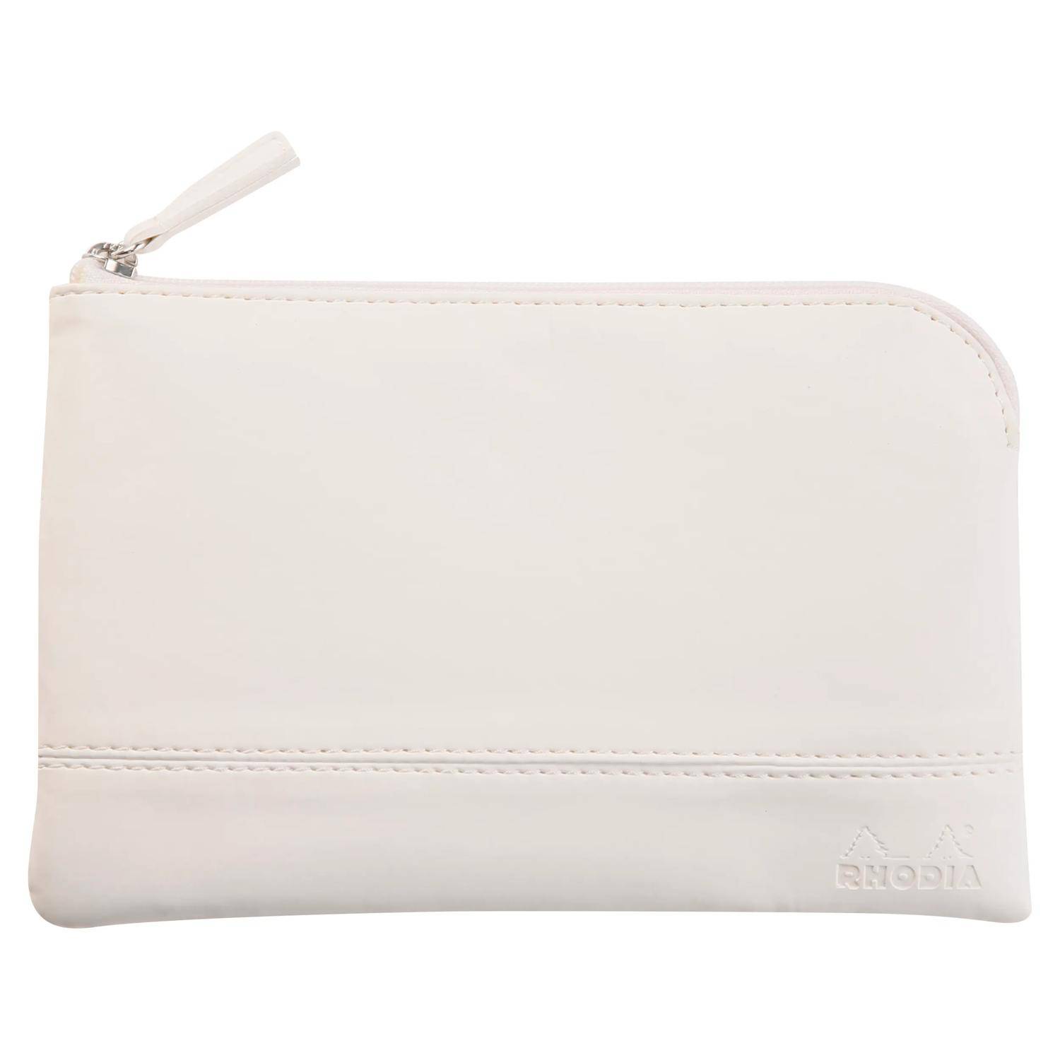 Rhodia Rhodiarama Etui aus Kunstleder mit Reißverschluss, 11x17 cm Weiß 116522C