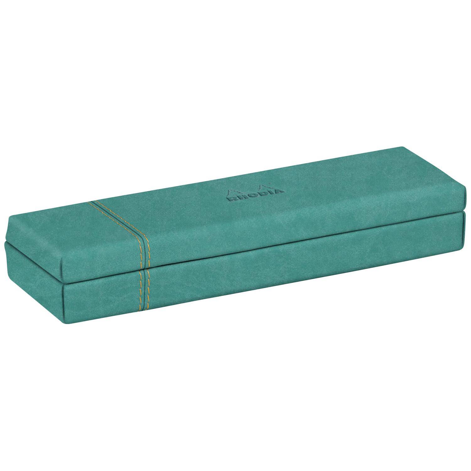 Rhodia Rhodiarama, Stiftebox aus Kunstleder, 21x5,5x3cm - Wassergrün 194518C