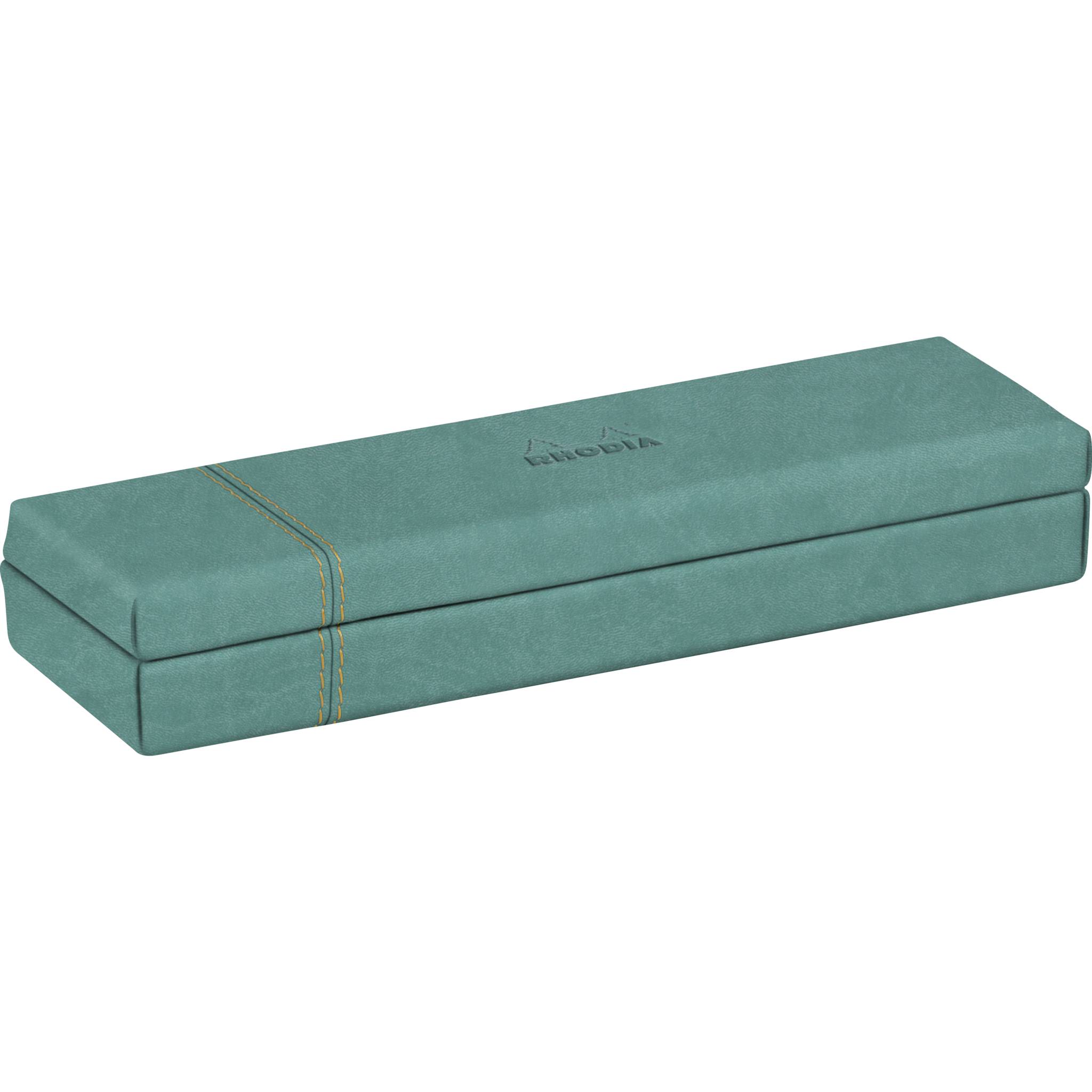 Rhodia Rhodiarama, Stiftebox aus Kunstleder, 21x5,5x3cm - Wassergrün 194518C