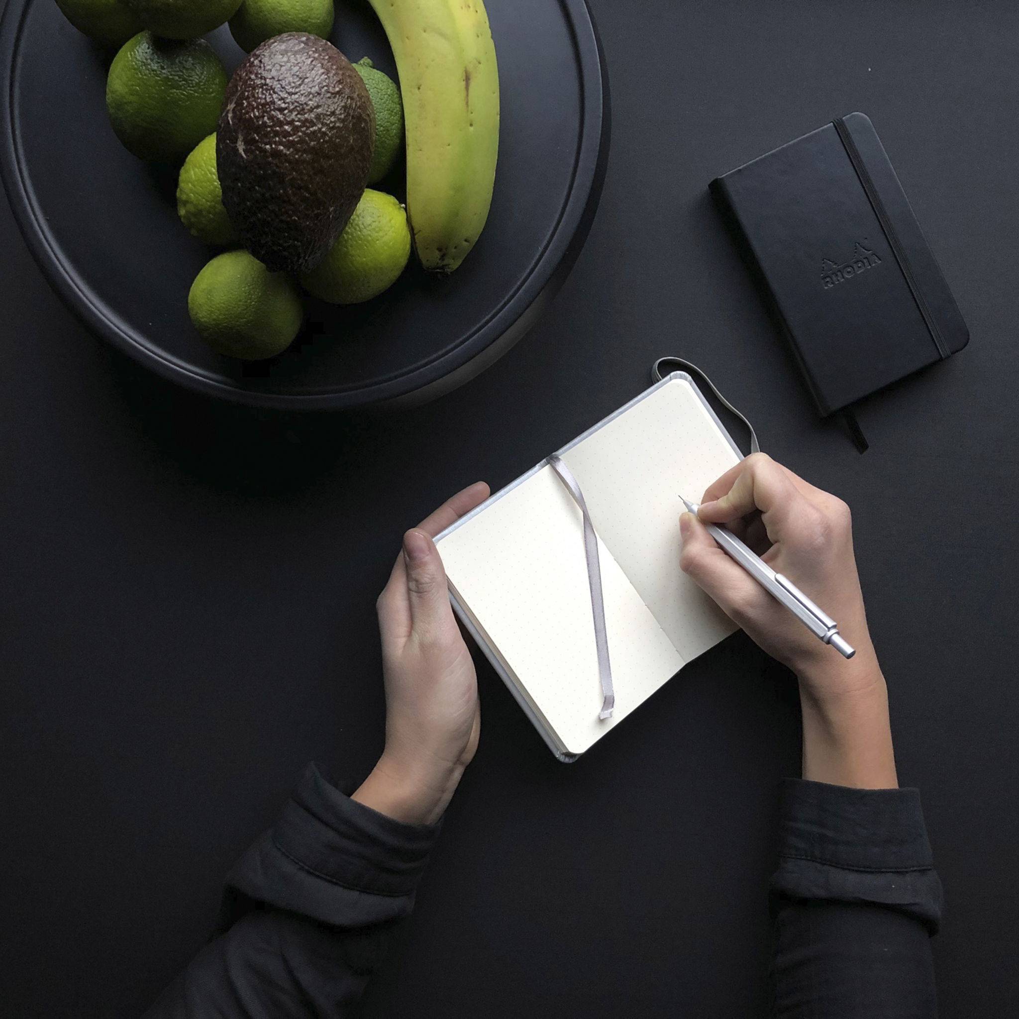 Rhodia Webnotebok Rhodia A6 9x14cm 96 Blatt dot/punktkariert 90g Schwarz 118569C