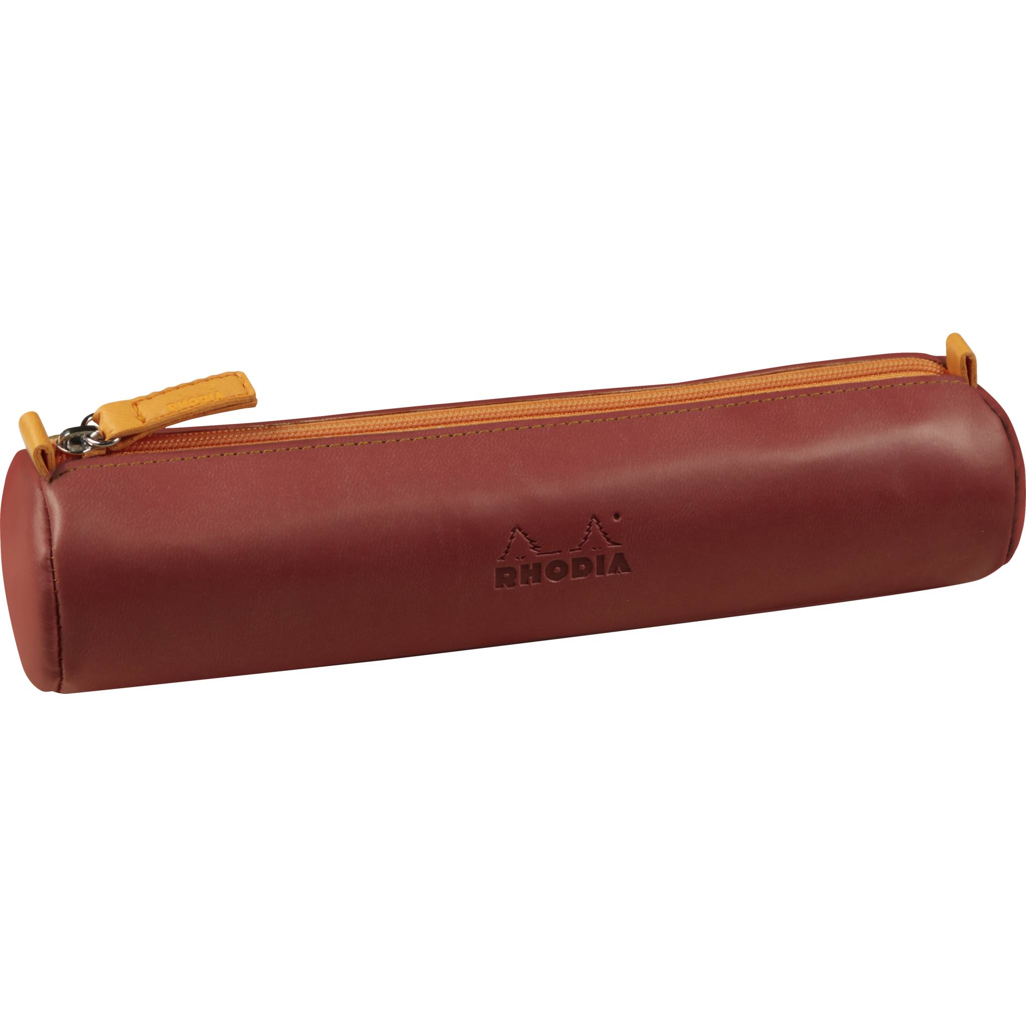 Rhodia Rhodiarama rundes Schlampermäppchen 21,5xØ5cm Kunstleder Nacarat 319001C