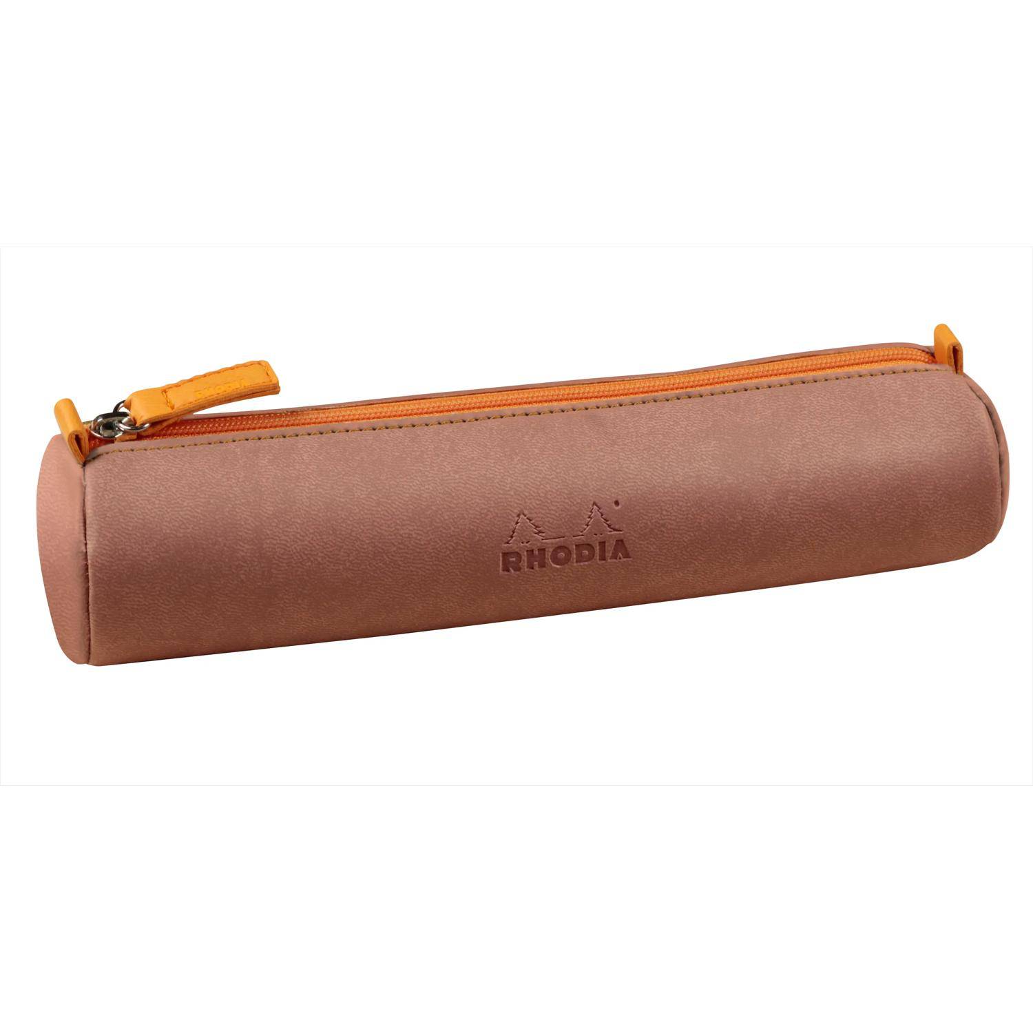Rhodia rundes Schlampermäppchen 21,5xØ5cm Kunstleder Rosenholz 319002C