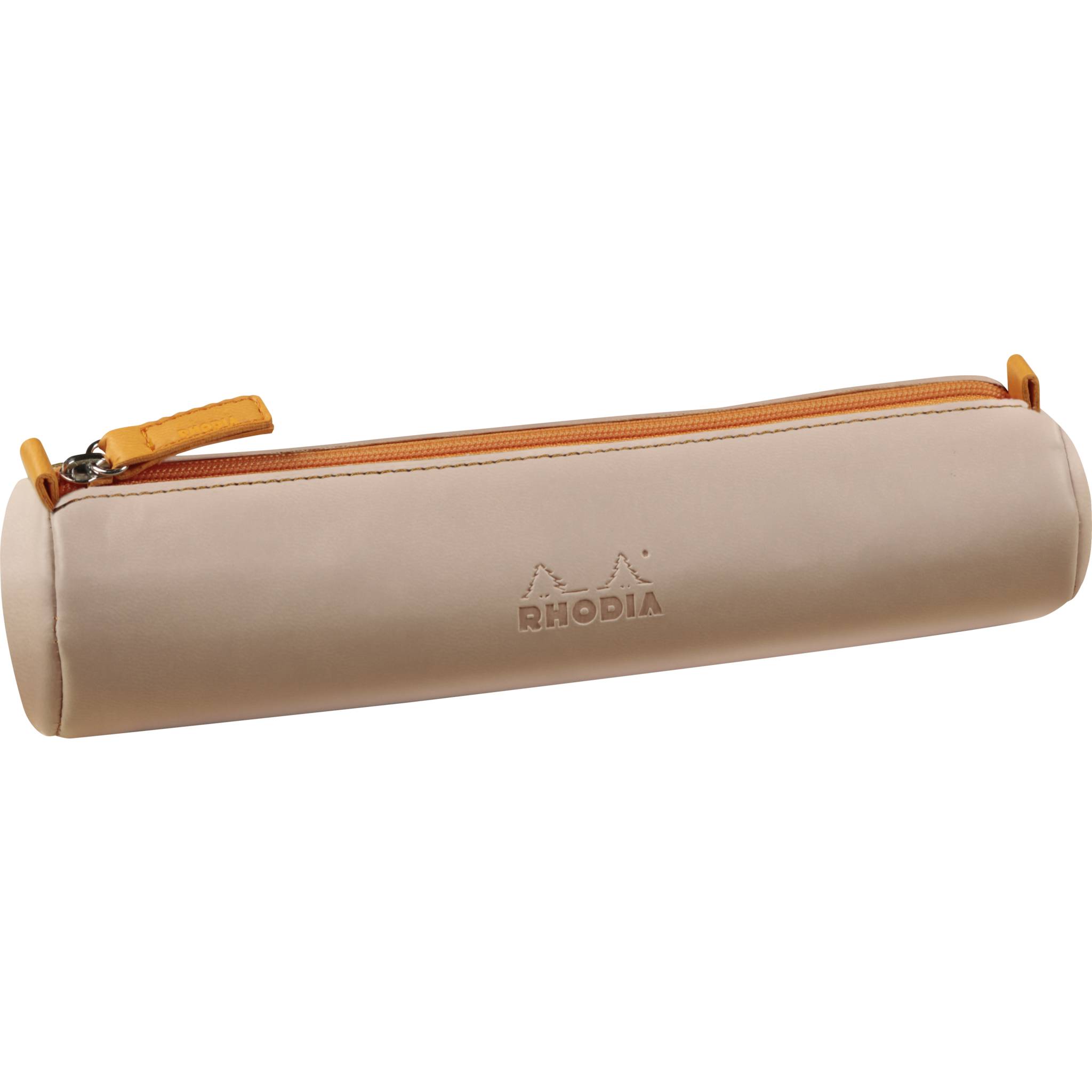 Rhodia rundes Schlampermäppchen 21,5xØ5cm Kunstleder Hauch von Rosa 319003C