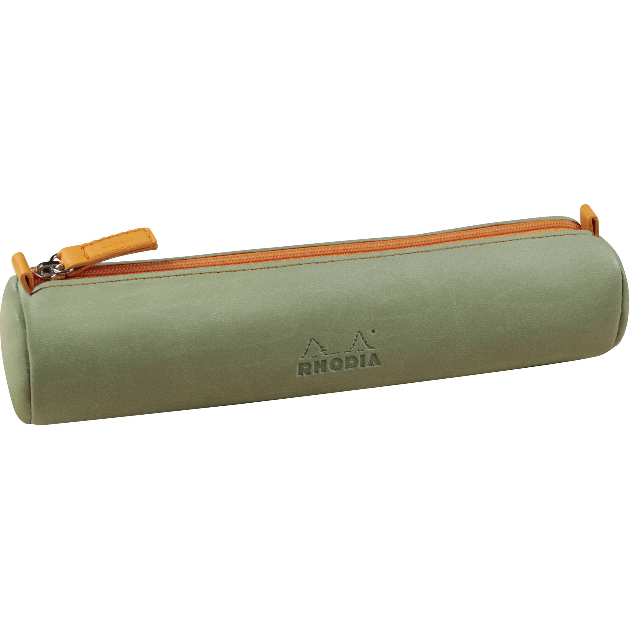 Rhodia Rhodiarama rundes Schlampermäppchen 21,5xØ5cm Kunstleder Seladon 319005C