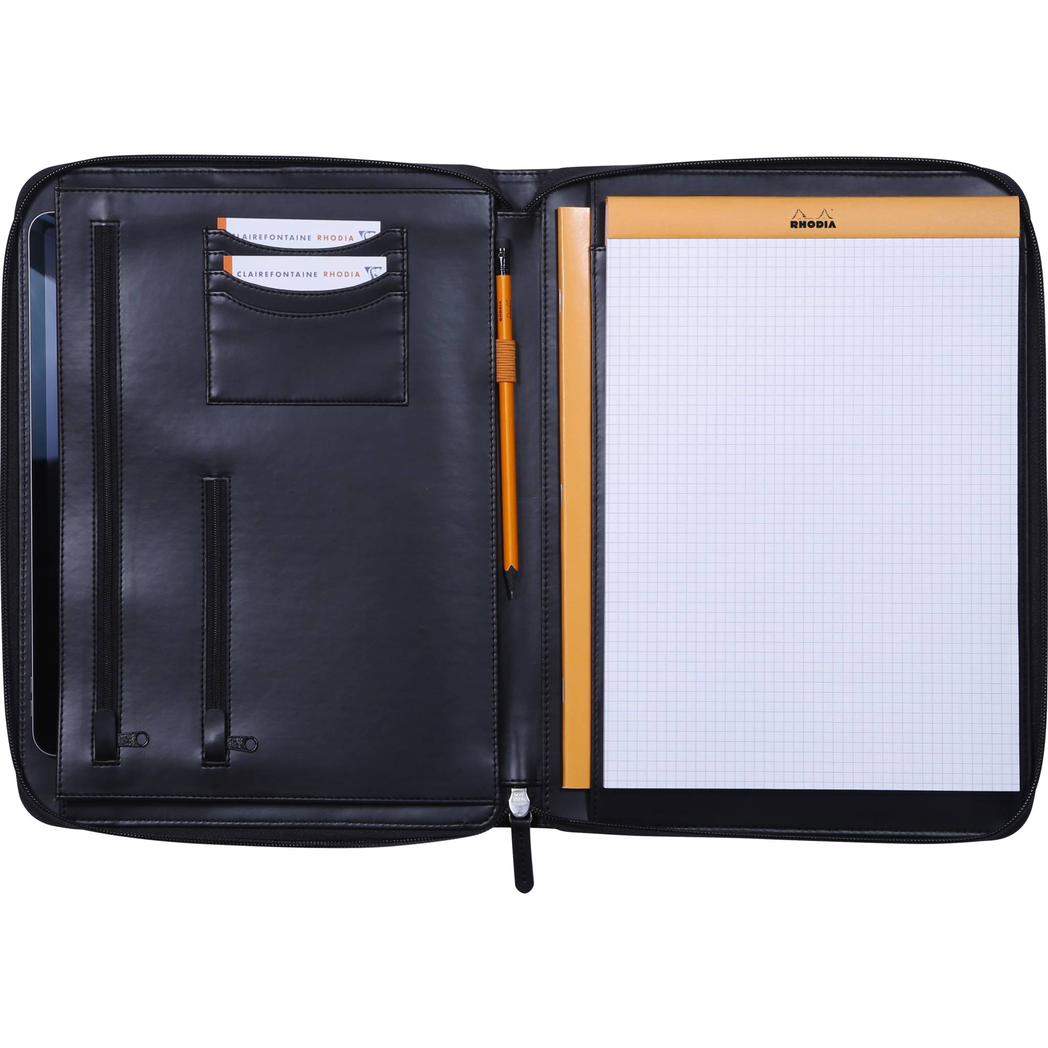 Rhodia Konferenzmappe, großes Modell 25,5x34 cm, für Block A4 Schwarz 168116C