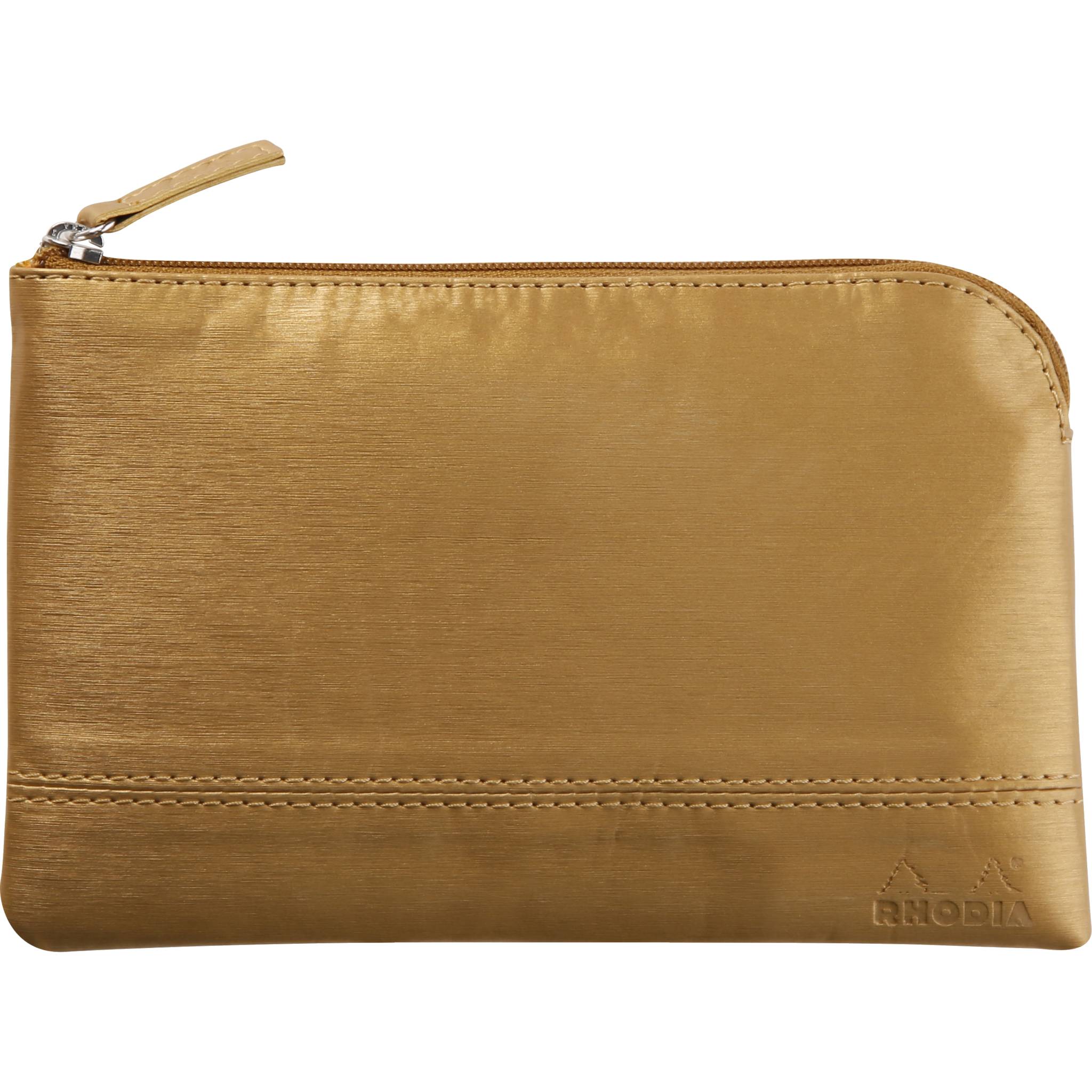 Rhodia Rhodiarama Etui aus Kunstleder mit Reißverschluss, 11x17 cm Gold 116517C