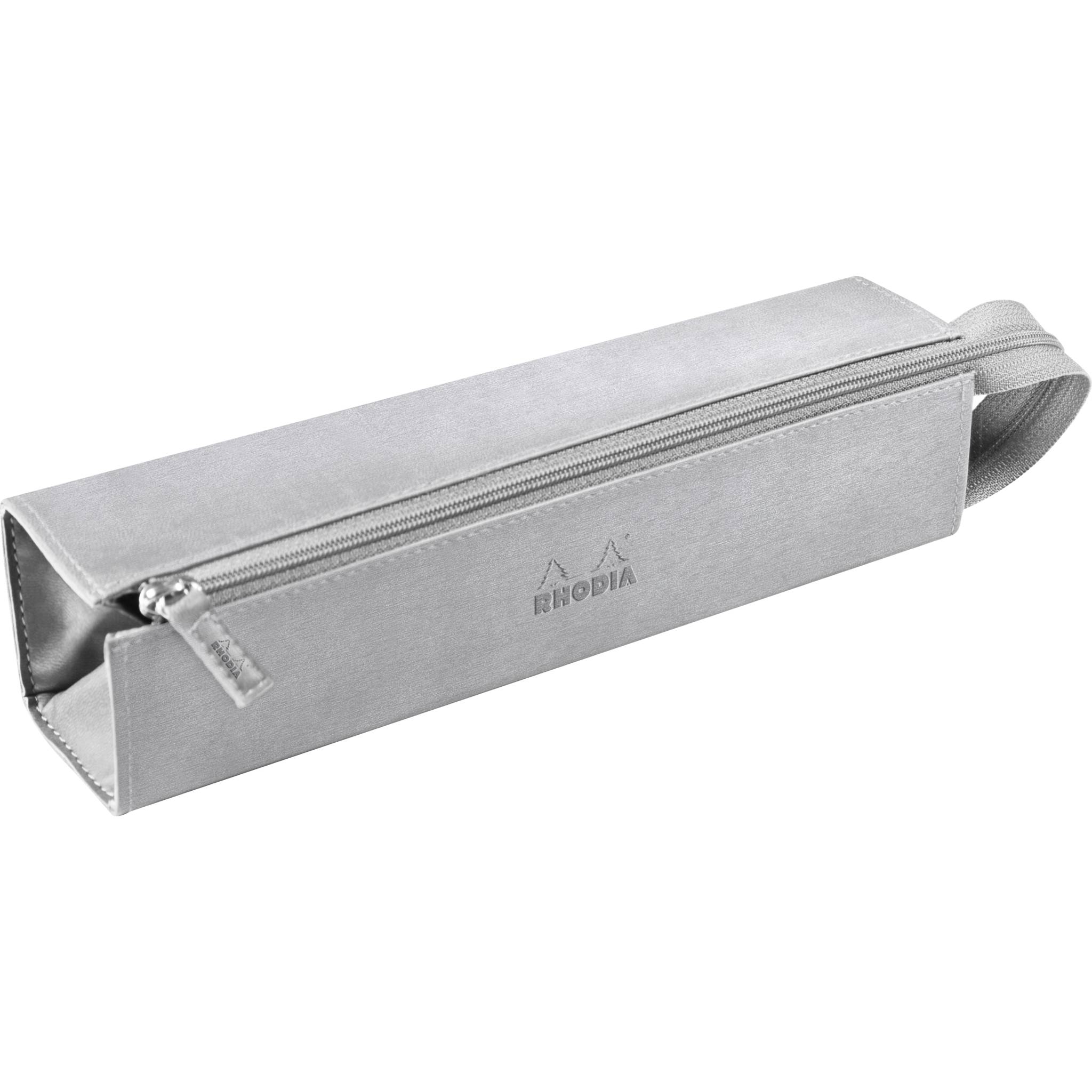 Rhodia Rhodiarama Hartschalenmäppchen, rechteckig 23x5x5 cm - Silber 319011C