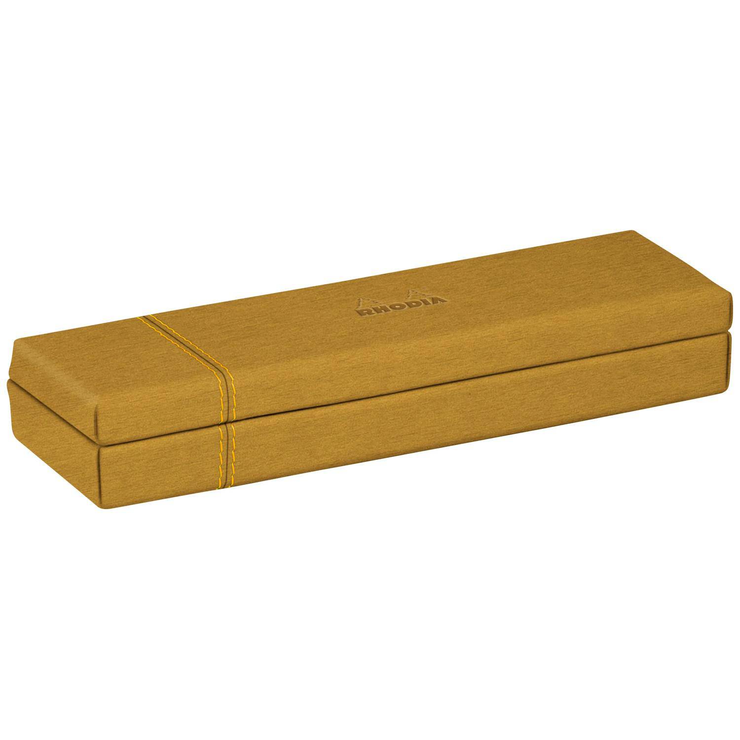 Rhodia Rhodiarama, Stiftebox aus Kunstleder, 21x5,5x3cm - Gold 194507C