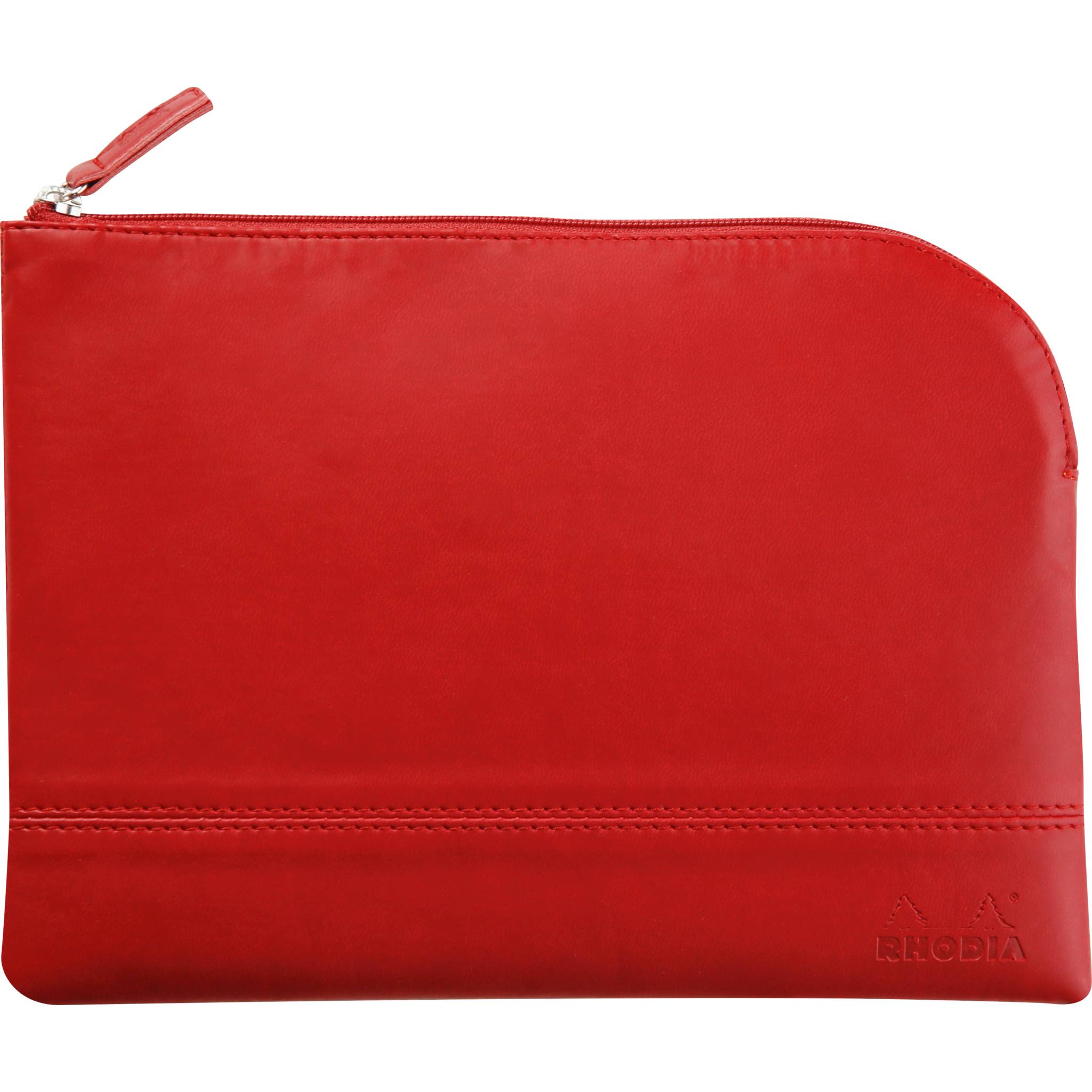 Rhodia Rhodiarama Etui aus Kunstleder Reißverschluss, 16x22 cm Mohnrot 116644C