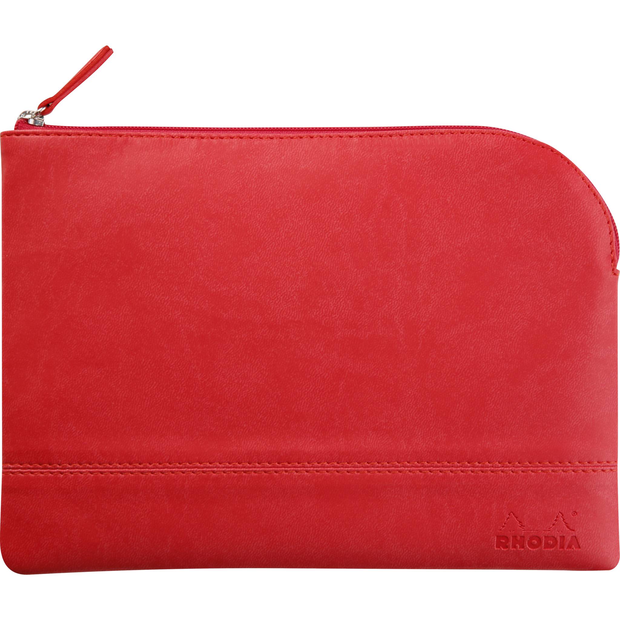 Rhodia Rhodiarama Etui aus Kunstleder Reißverschluss, 16x22 cm Koralle 116645C
