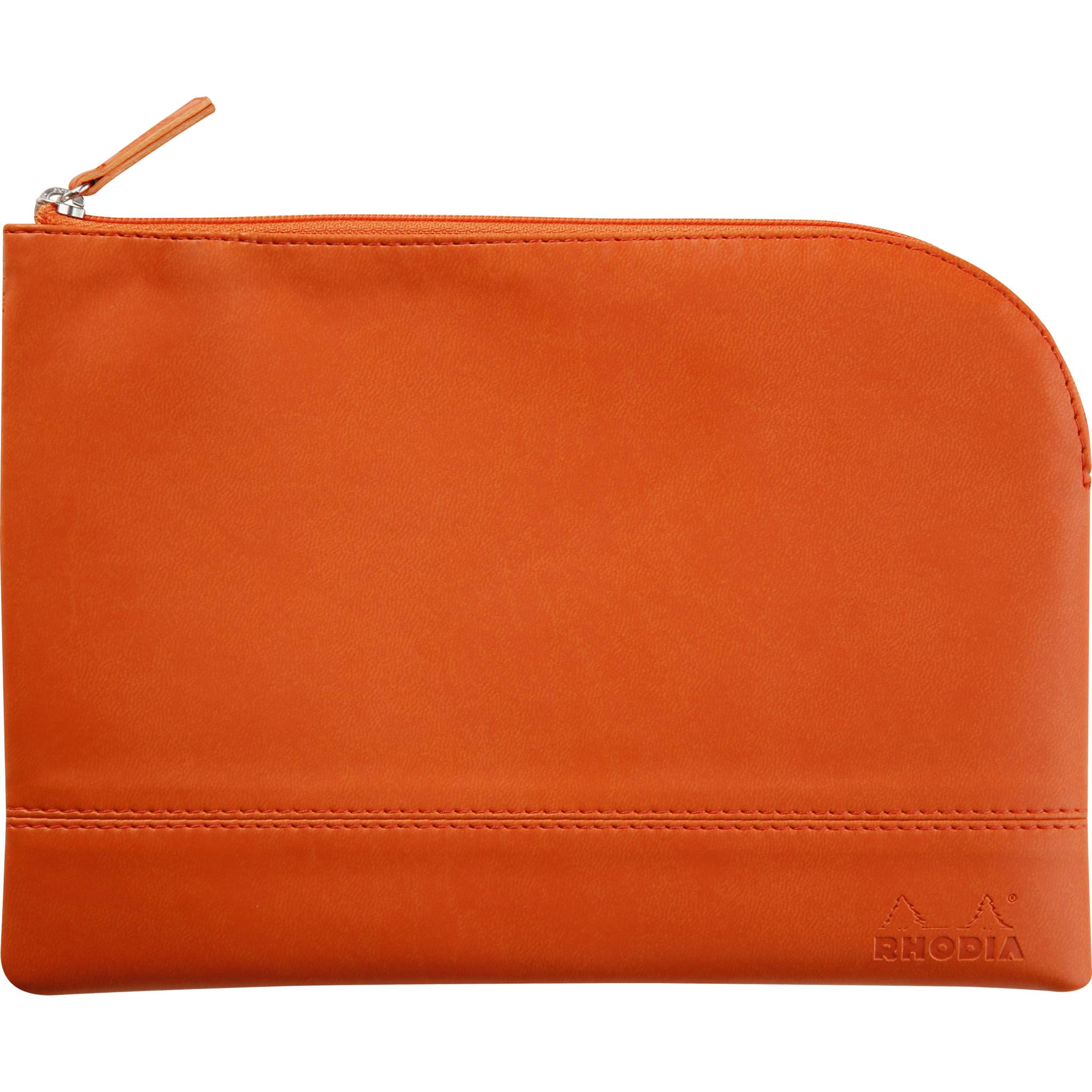 Rhodia Rhodiarama Etui aus Kunstleder Reißverschluss, 16x22 cm Tangerine 116646C