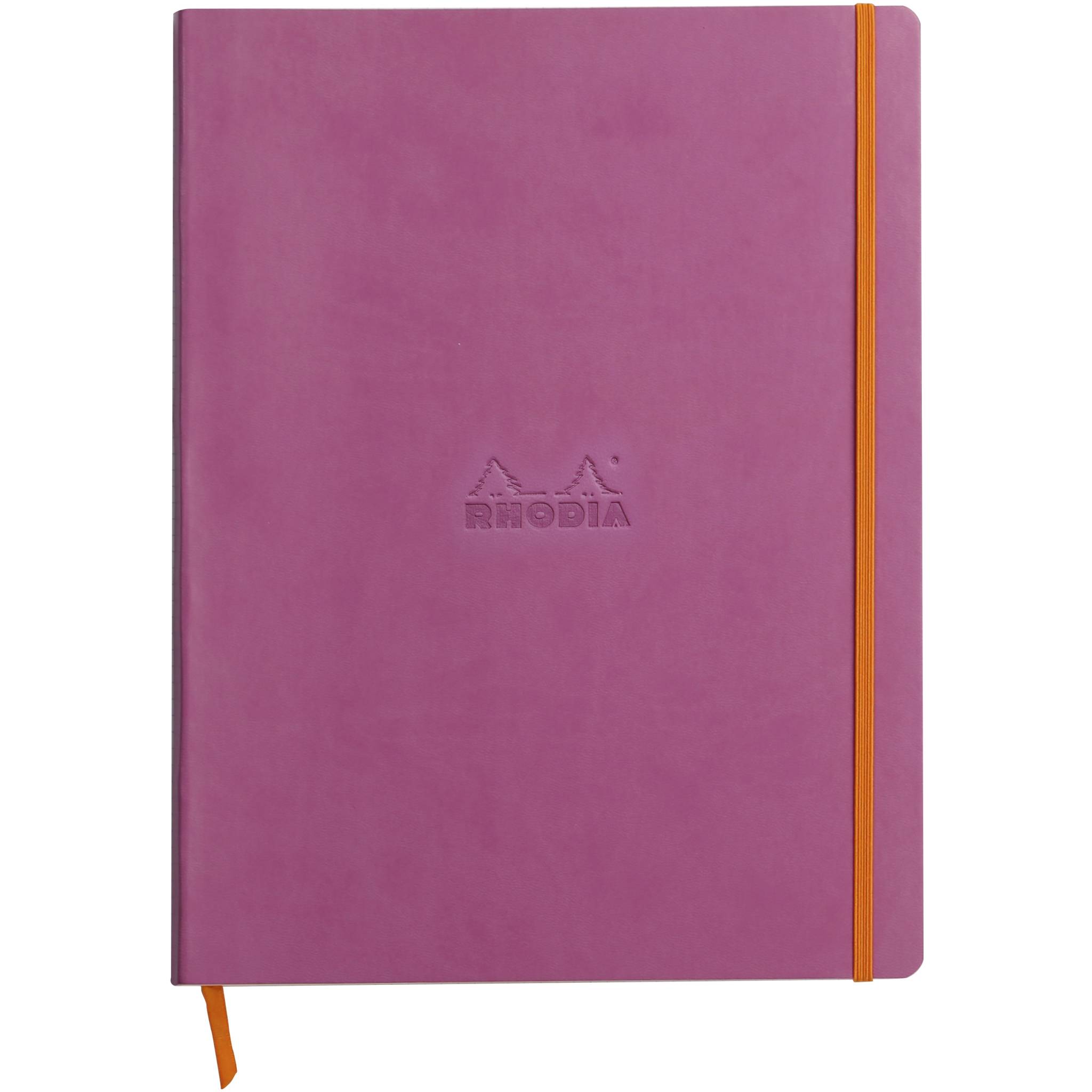 Rhodia Notizbuch A4+, 80 Bl liniert Kopfleiste, Papier 90g, Flieder 117711C