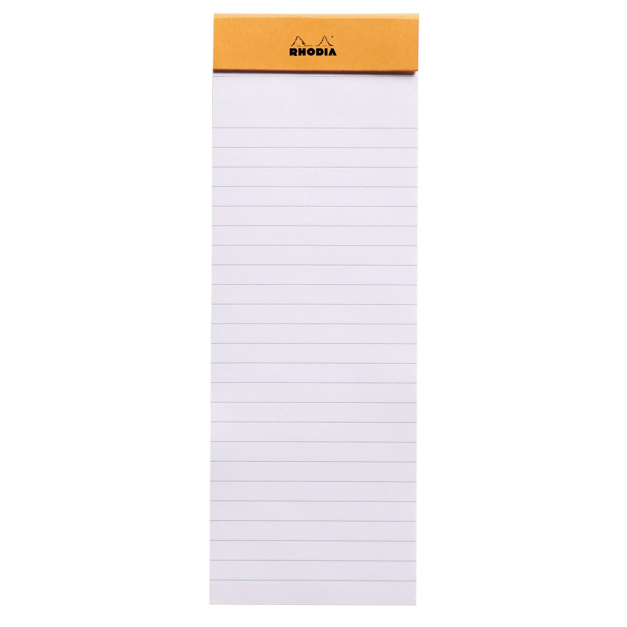 Rhodia 10x Gehefter Notizblock No.8 7,4x21cm 80 Bl liniert 80g Orange 8600C