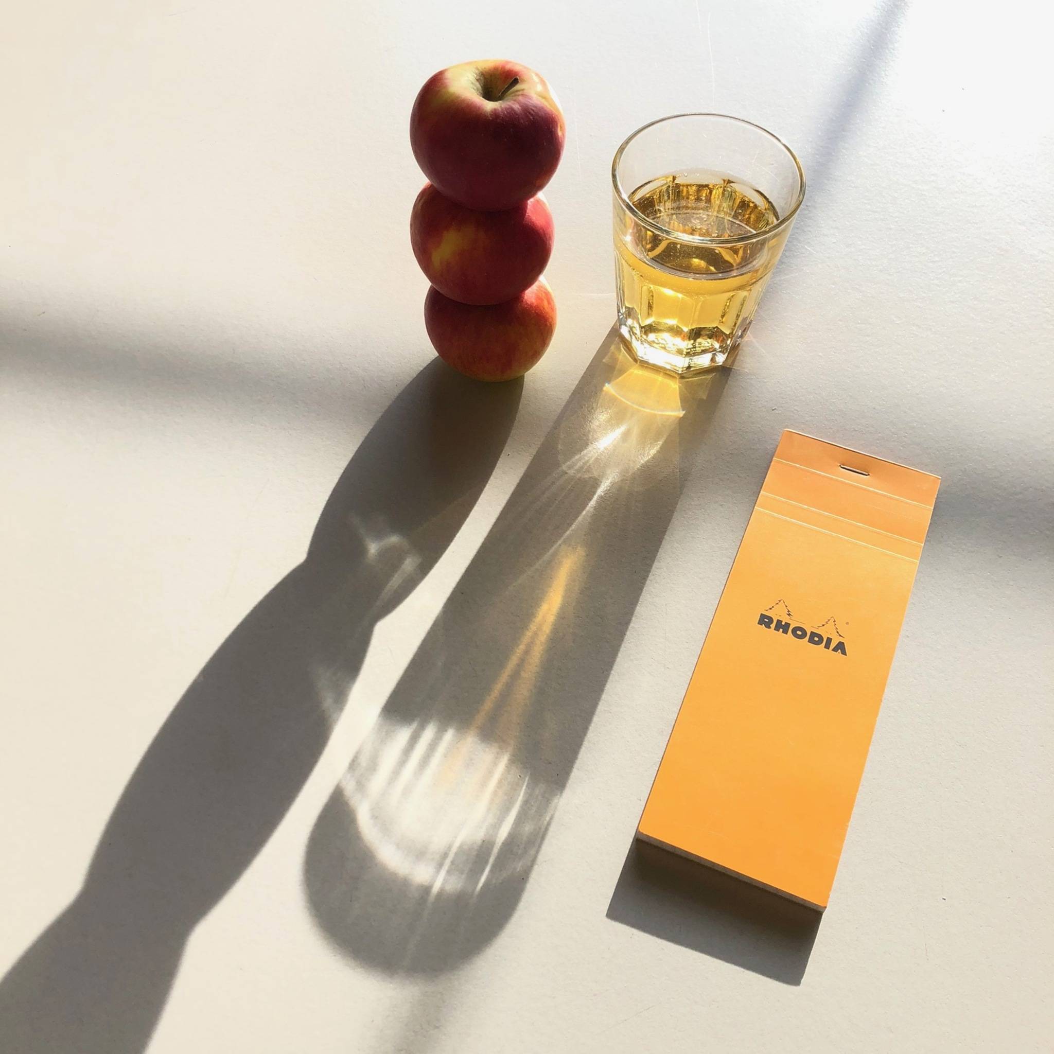 Rhodia 10x Gehefter Notizblock No.8 7,4x21cm 80 Bl liniert 80g Orange 8600C