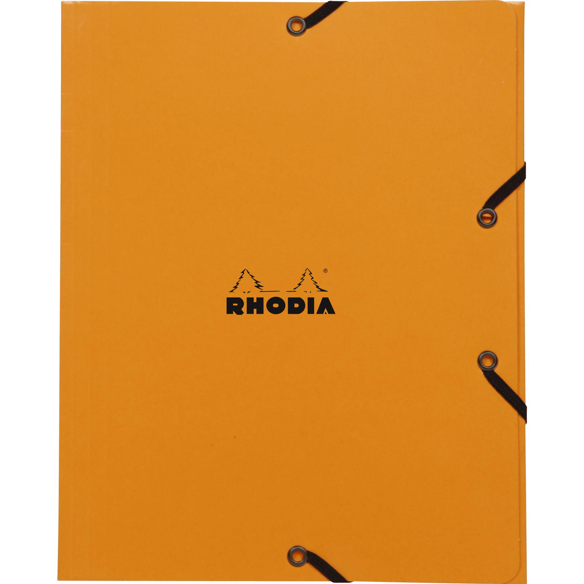 Rhodia 5x Sammelmappe Karton, Gummizug und 3 Klappen, 19x24cm Orange 19248C