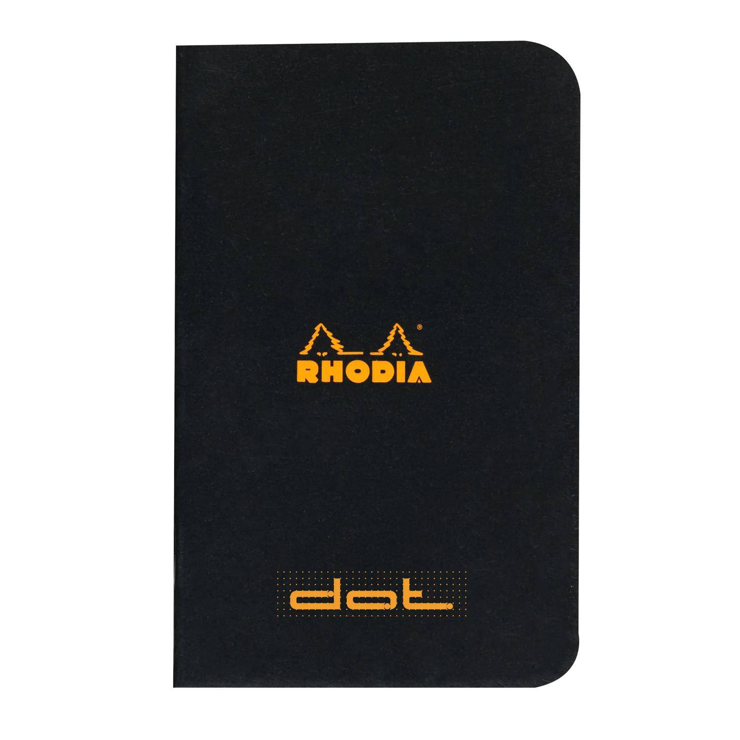 Rhodia 20x Notizheft dotBook 7,5x12cm 24 Bl dot/punktkariert 80g Schwarz 119155C