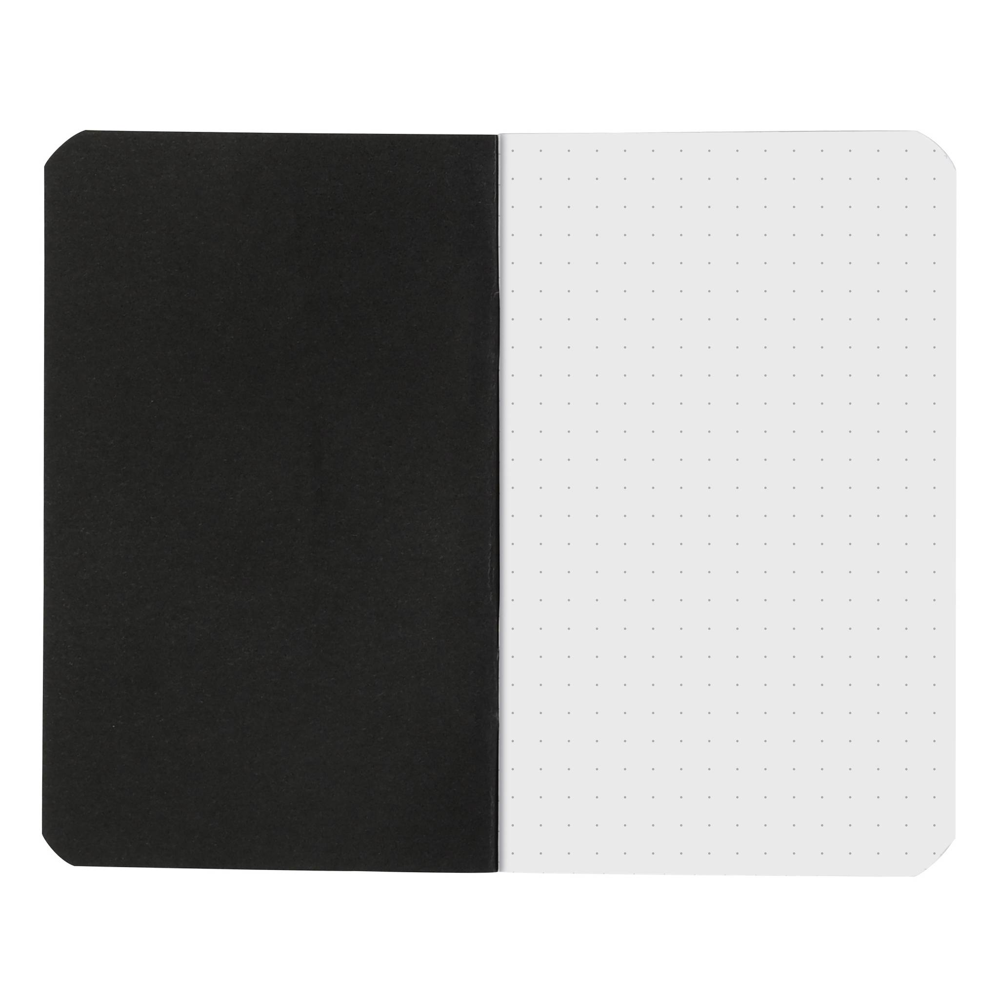 Rhodia 20x Notizheft dotBook 7,5x12cm 24 Bl dot/punktkariert 80g Schwarz 119155C
