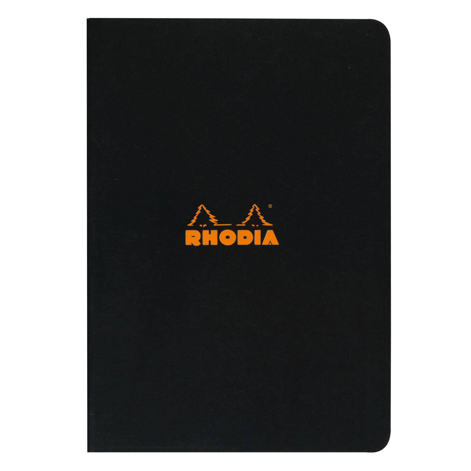 Rhodia 10x Notizheft Rhodia A4 48 Blatt liniert 80g - Schwarz 119169C