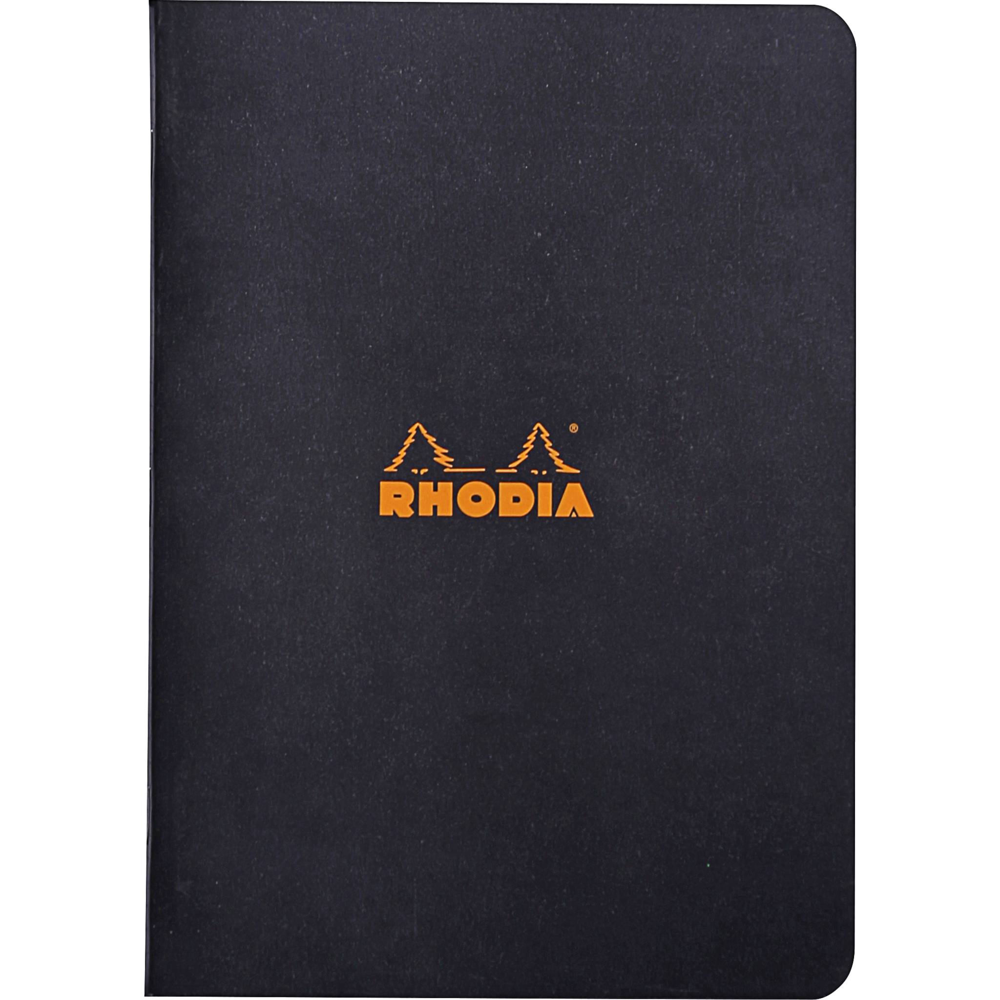 Rhodia 10x Notizheft Rhodia A5 48 Blatt kariert 80g - Schwarz 119183C