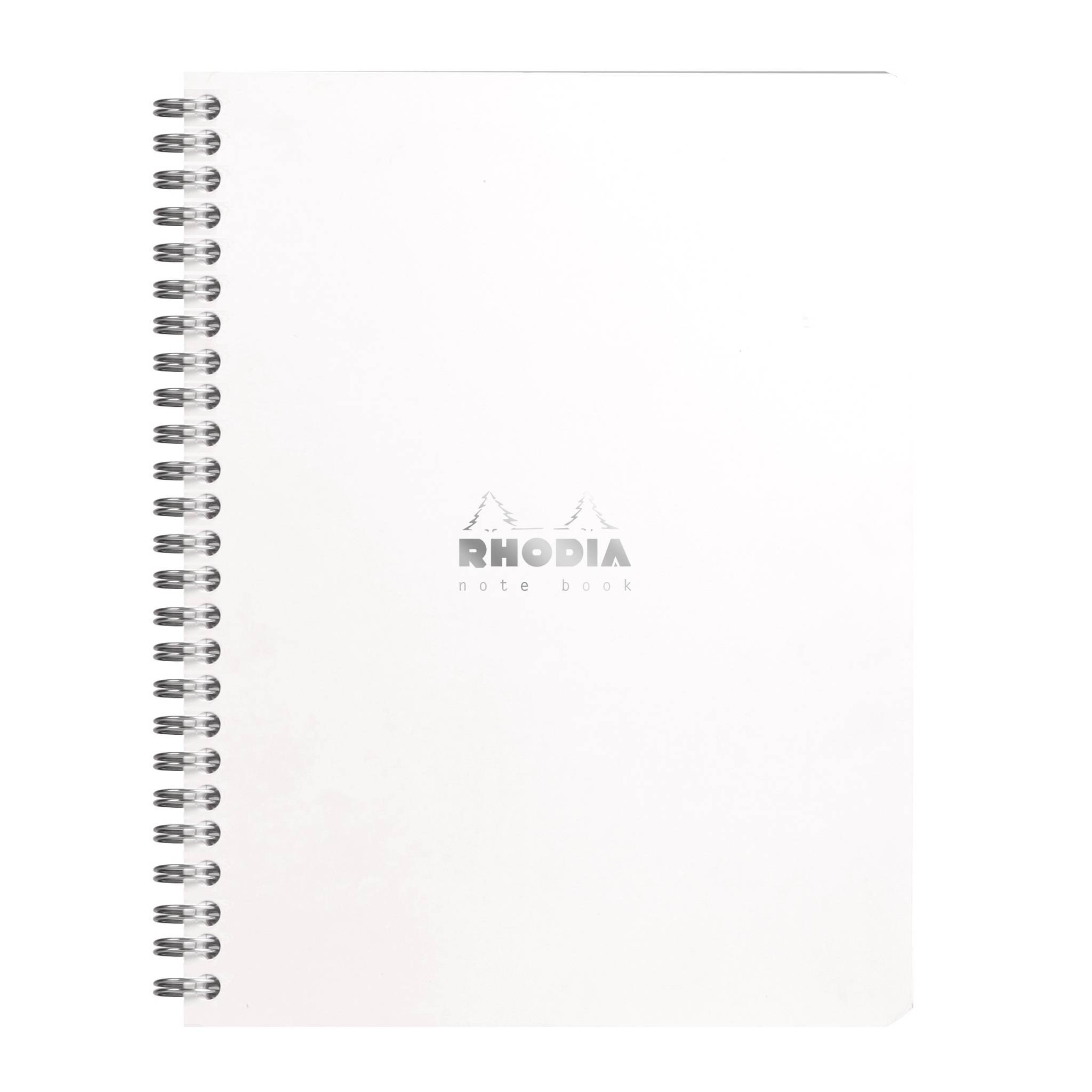 Rhodia 5x Notebook A4+, Doppelspirale, 80 Blatt 80g, punktkariert - Weiß 193441C