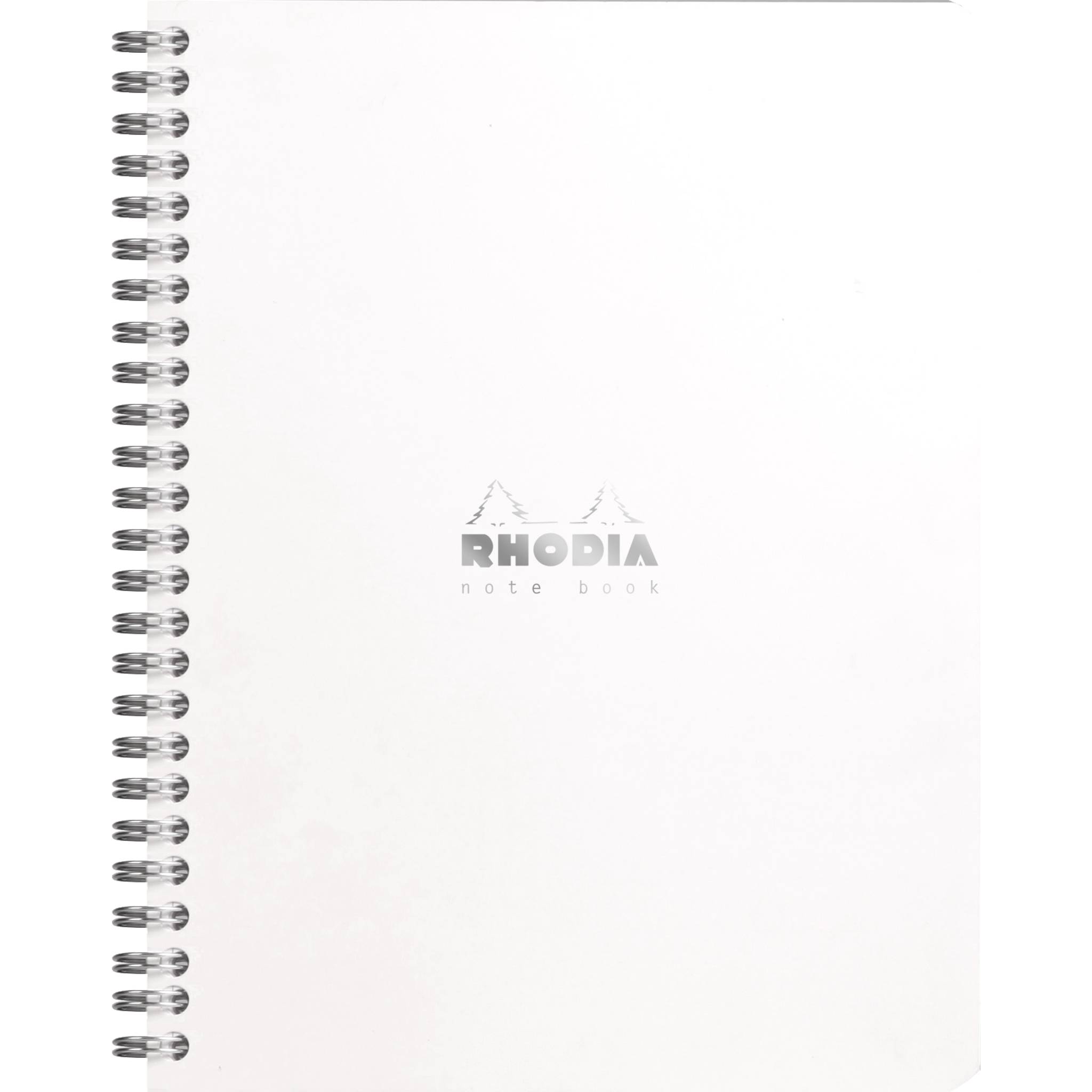 Rhodia 5x Notebook A4+, Doppelspirale, 80 Blatt 80g, punktkariert - Weiß 193441C