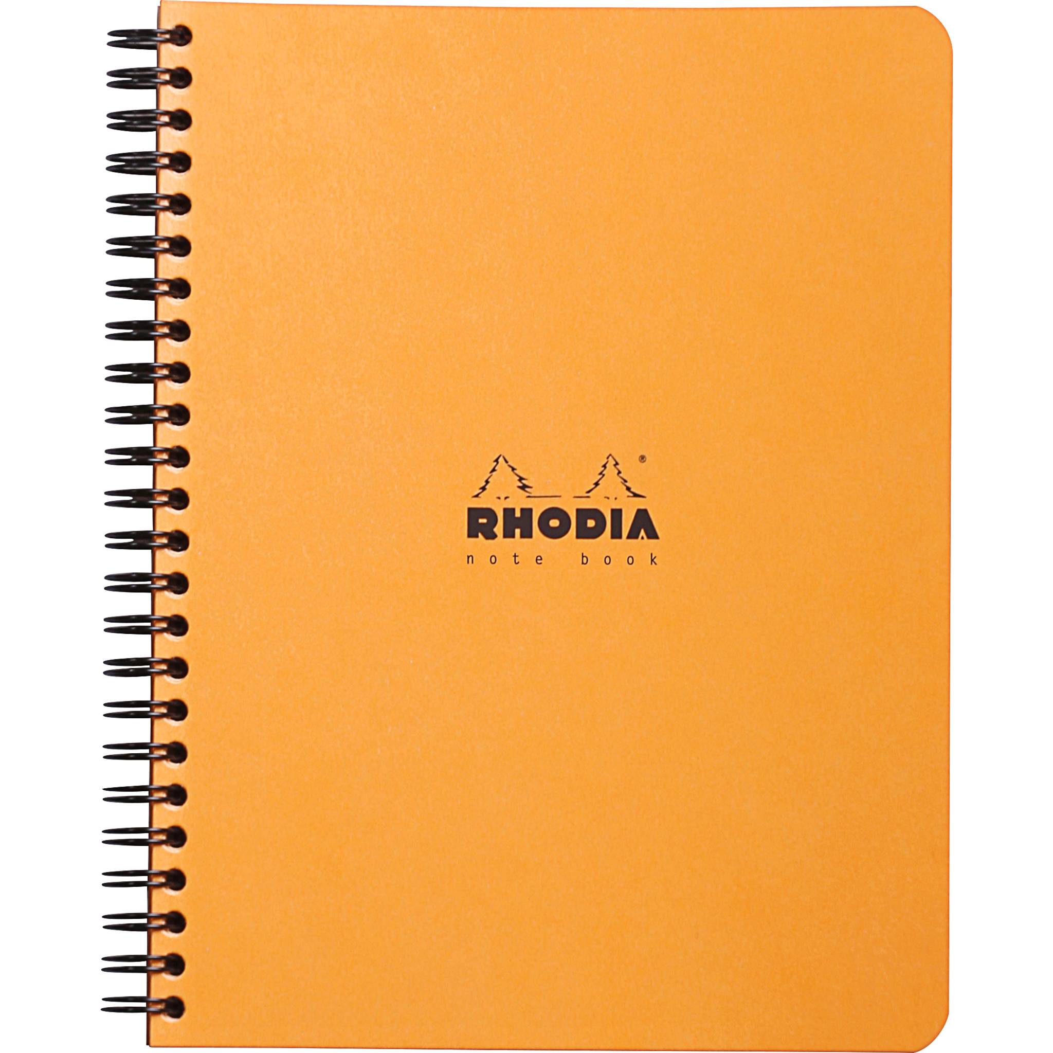 Rhodia 5x Notebook A5+, Doppelspirale, 80 Blatt 80g, punktkariert Orange 193448C