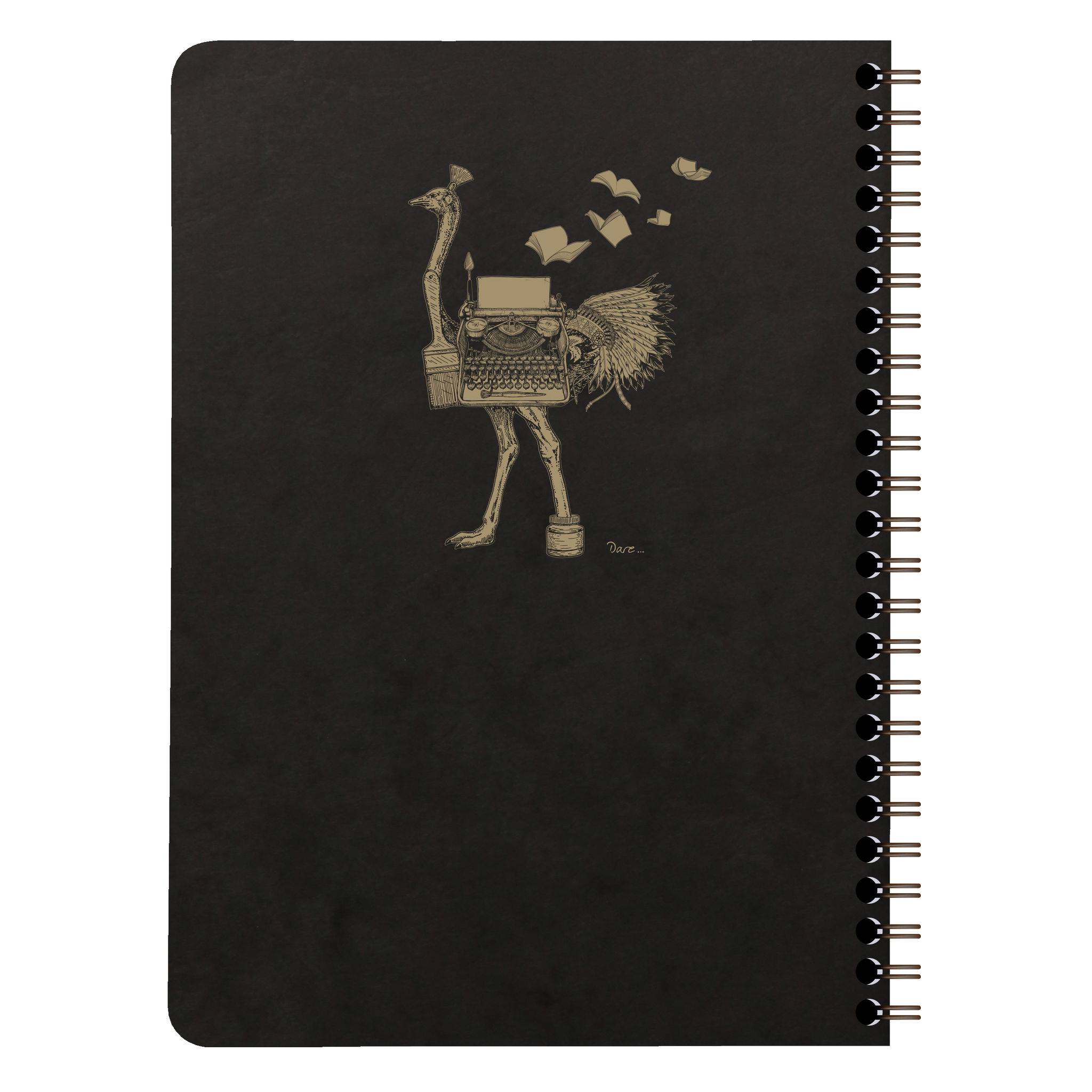 Clairefontaine 5x Notizbuch A5, 60 Blatt liniert Motive sortiert Schwarz 102566C