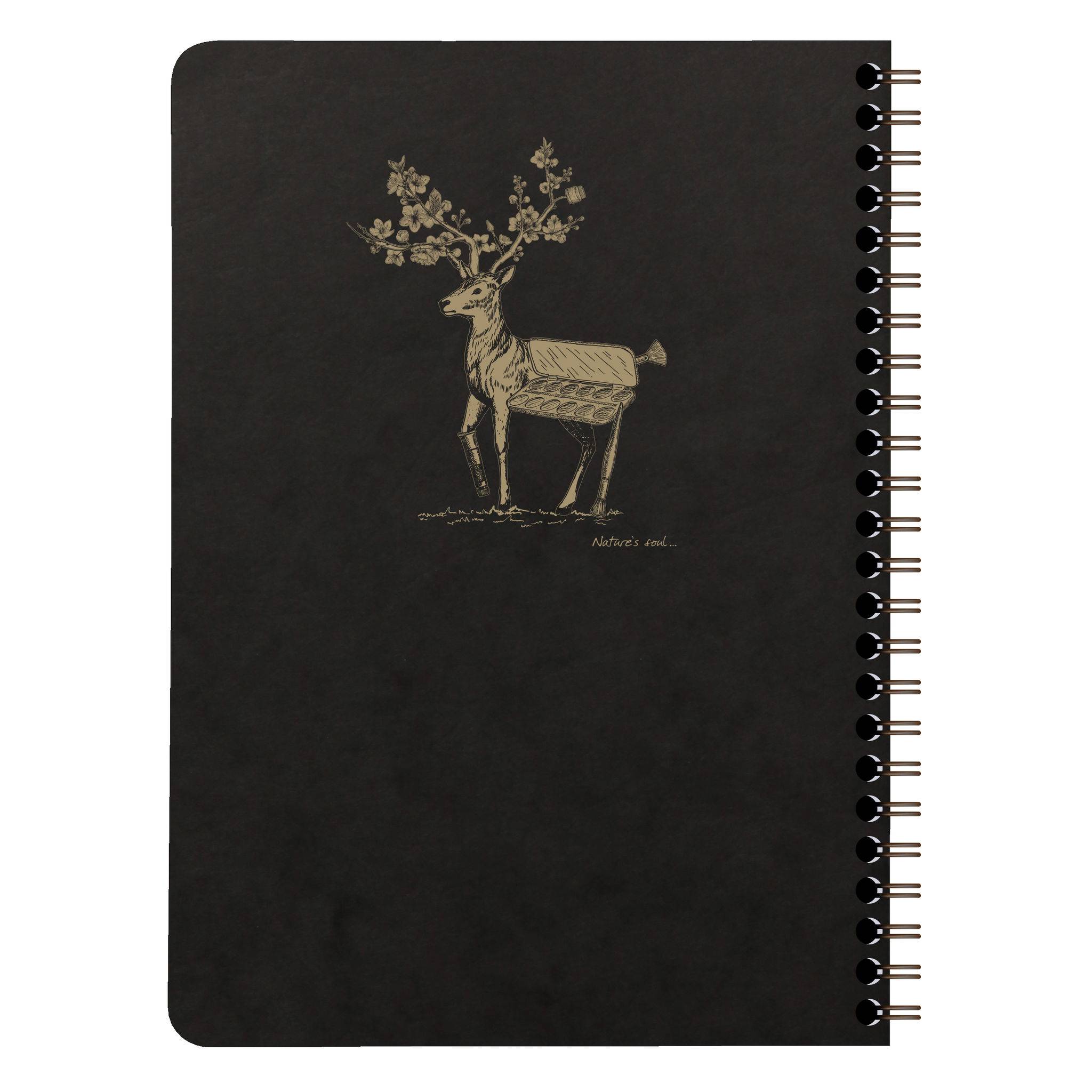 Clairefontaine 5x Notizbuch A5, 60 Blatt liniert Motive sortiert Schwarz 102566C