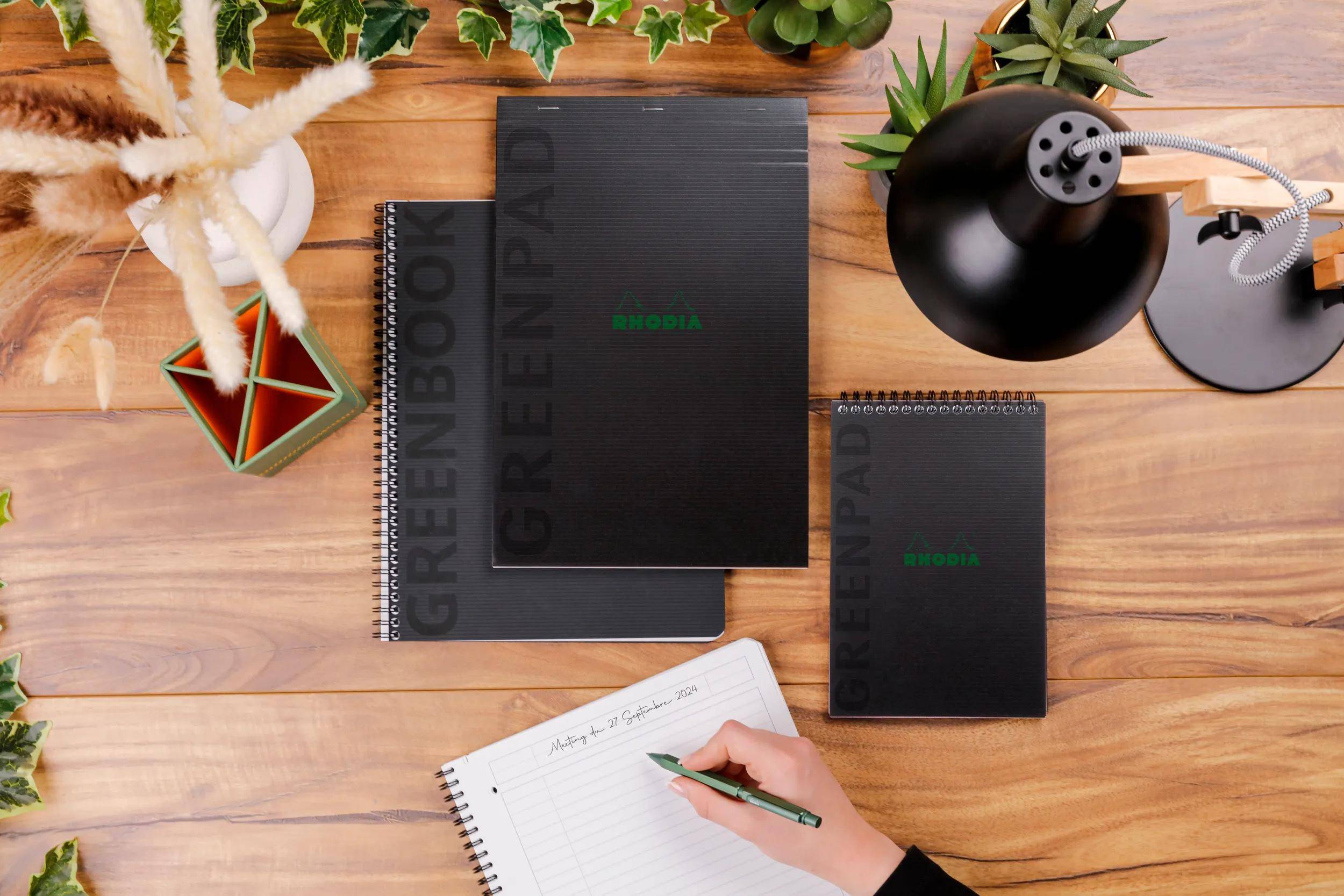 Rhodia 5x Notizbuch A4+ 350 g/m2, 80 Bl kariert gelocht, 90 g/m2 Schwarz 119932C